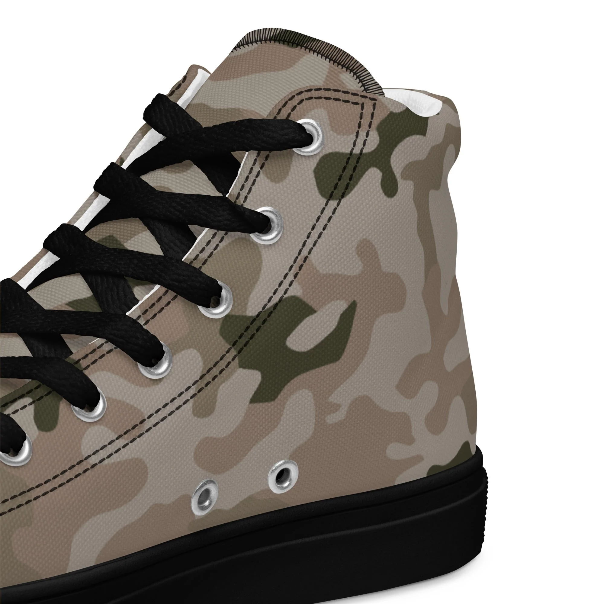 Polish Pantera Desert CAMO Mens High-Top Canvas Shoes - Image 5