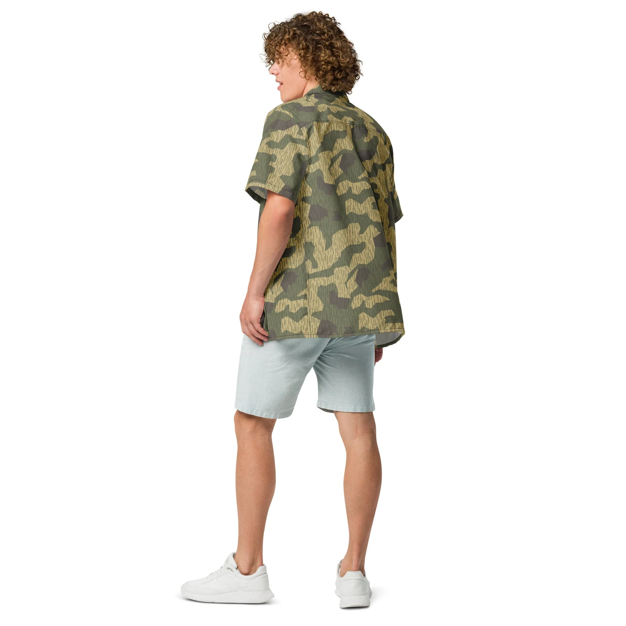 Polish Splittermuster WZ56 CAMO Unisex Short-Sleeve Button Shirt - Image 7
