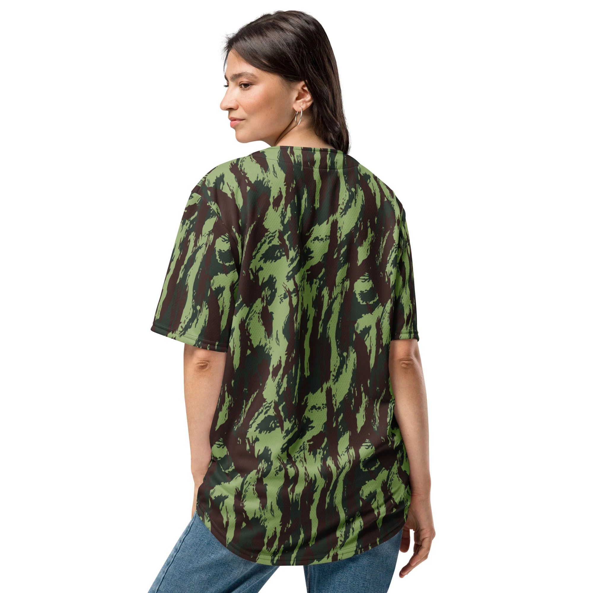 Portuguese Lizard Vertical CAMO Unisex Baseball Jersey - Image 4