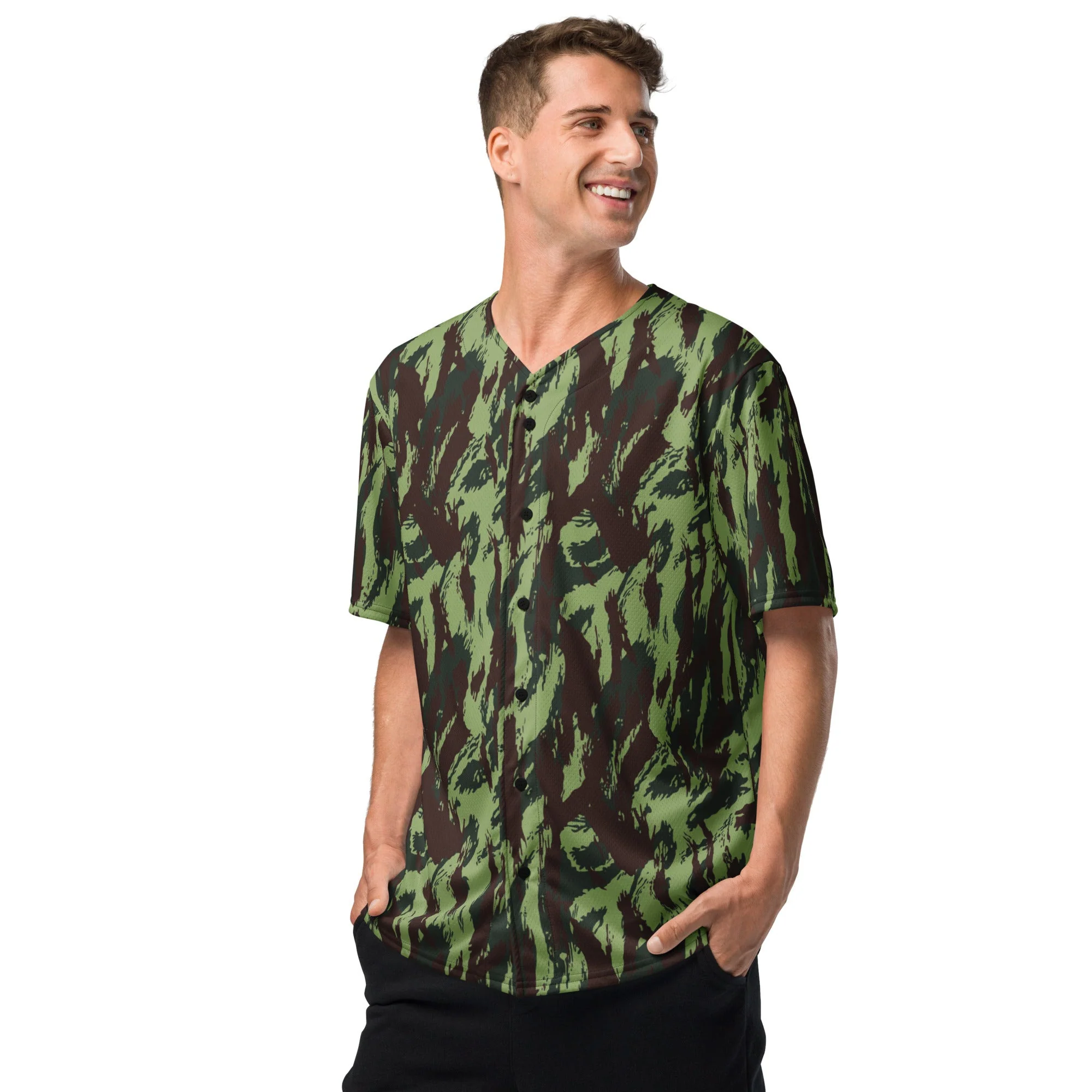 Portuguese Lizard Vertical CAMO Unisex Baseball Jersey - Image 9