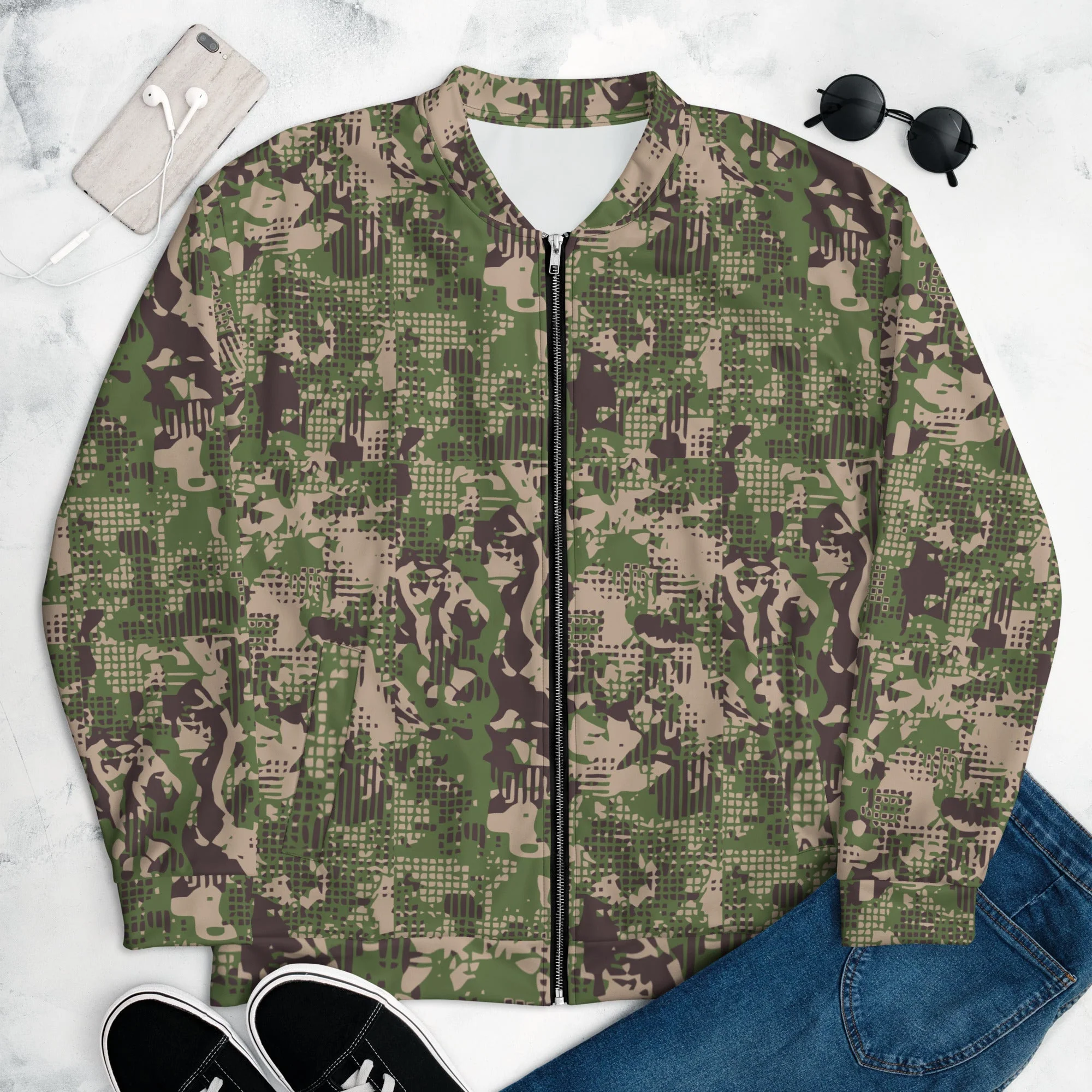 Ukrainian Predator CAMO Unisex Bomber Jacket - Image 3