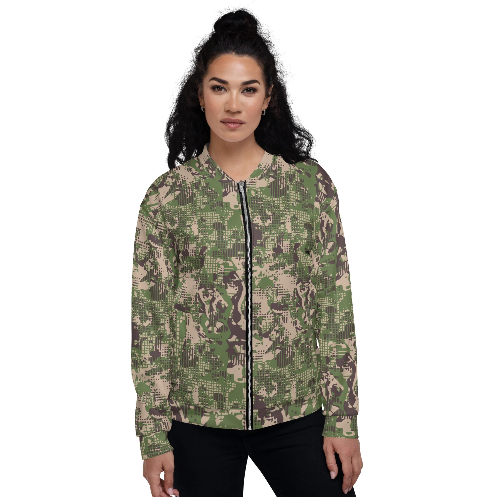Ukrainian Predator CAMO Unisex Bomber Jacket - Image 4