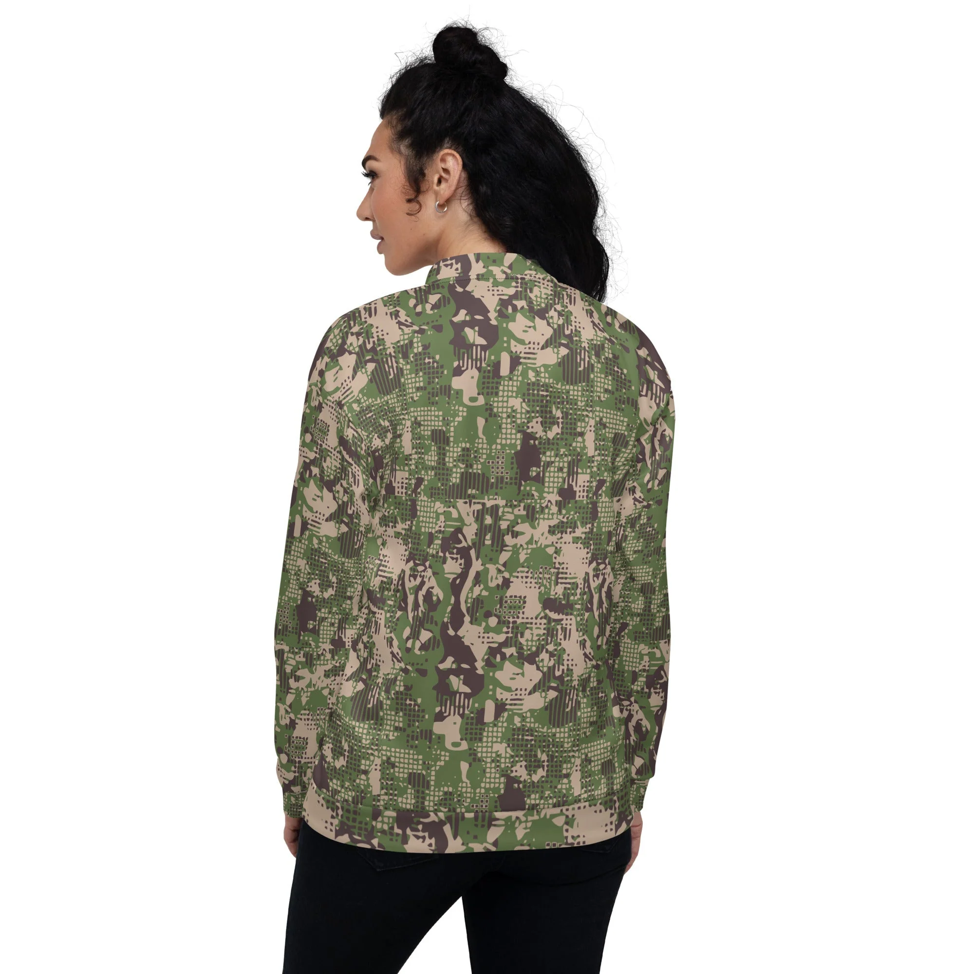 Ukrainian Predator CAMO Unisex Bomber Jacket - Image 5