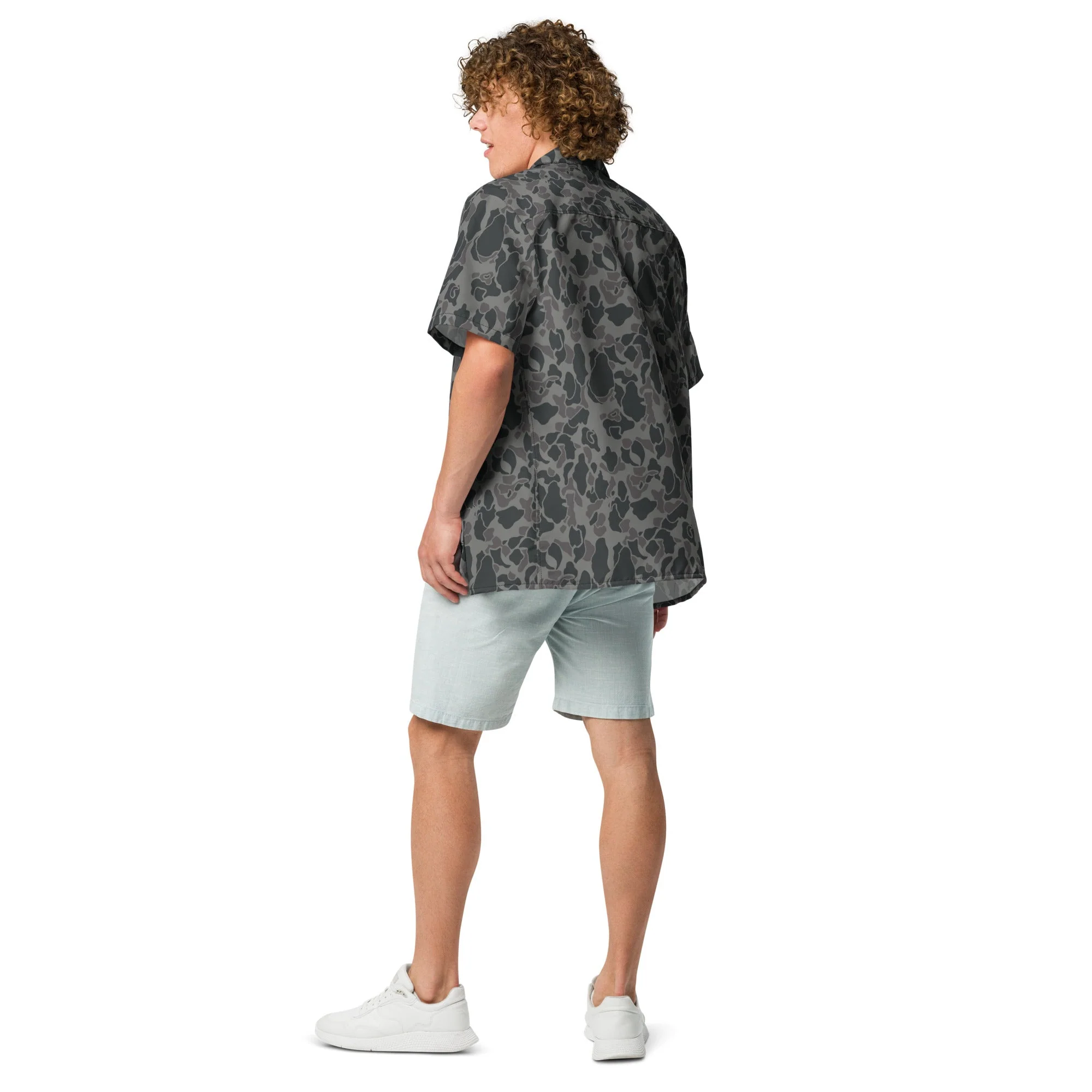 Rambo First Blood Part II Russian Frog Skin Movie CAMO Unisex Short-Sleeve Button Shirt - Image 15