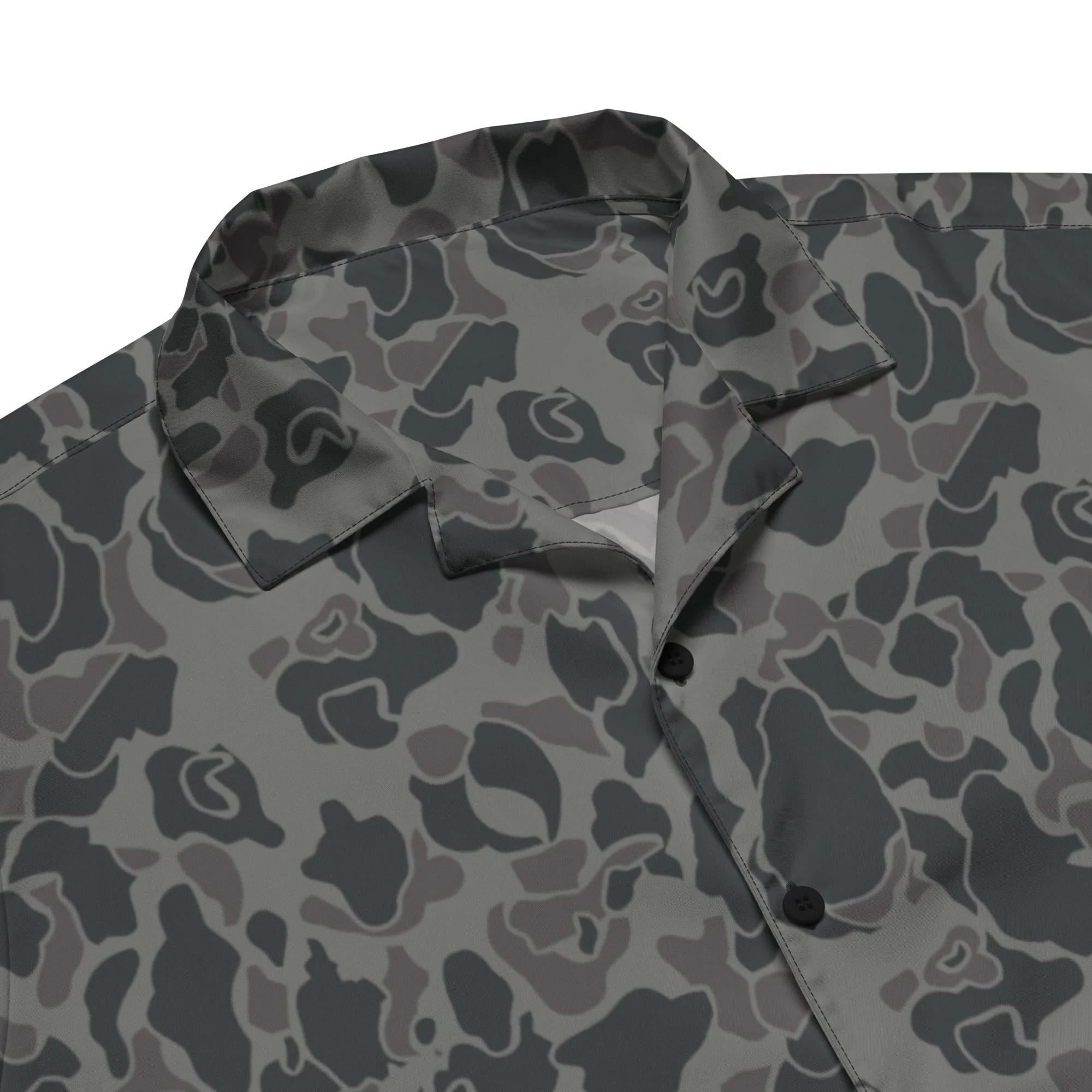 Rambo First Blood Part II Russian Frog Skin Movie CAMO Unisex Short-Sleeve Button Shirt - Image 2