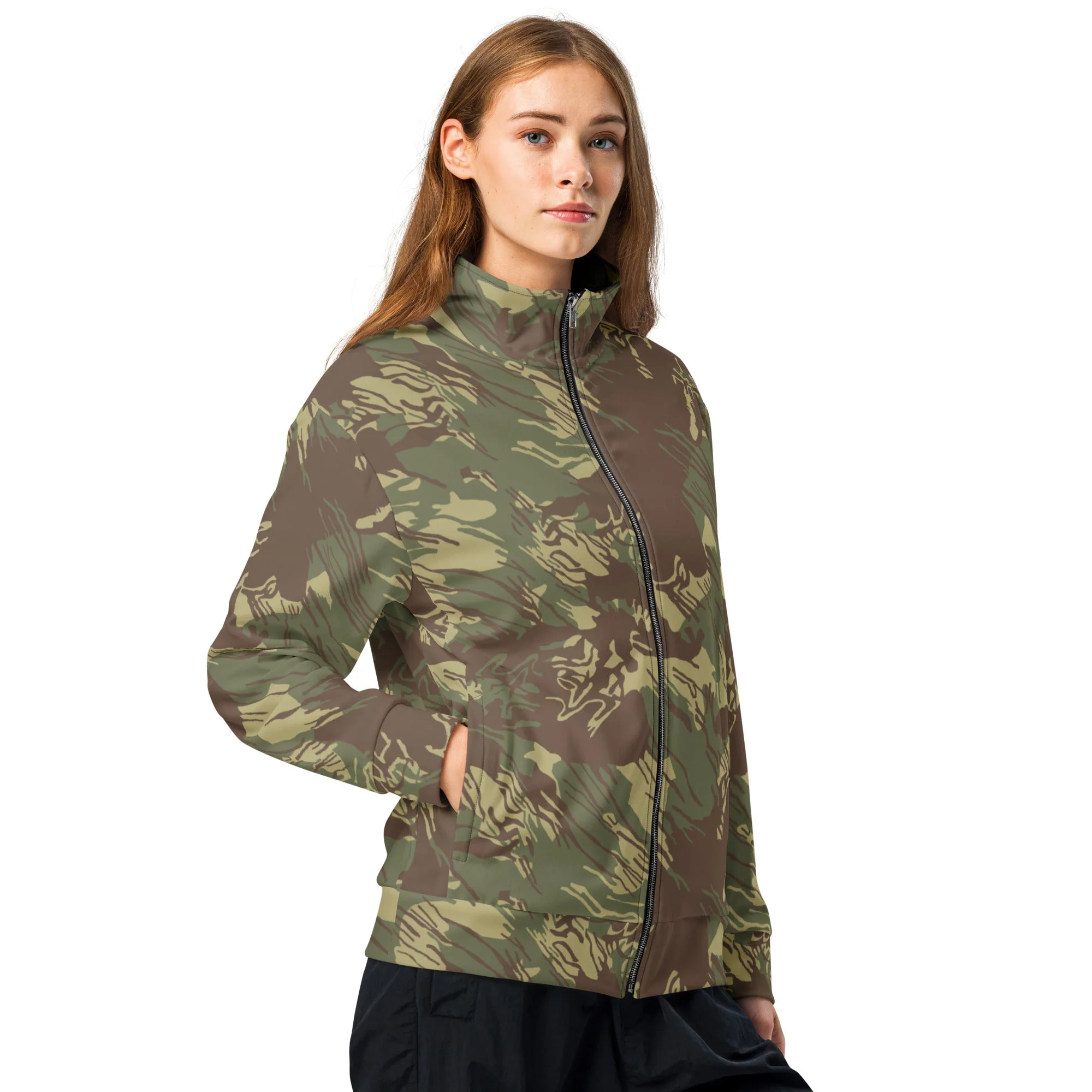 Rhodesian Brushstroke CAMO Unisex Track Jacket - Image 8