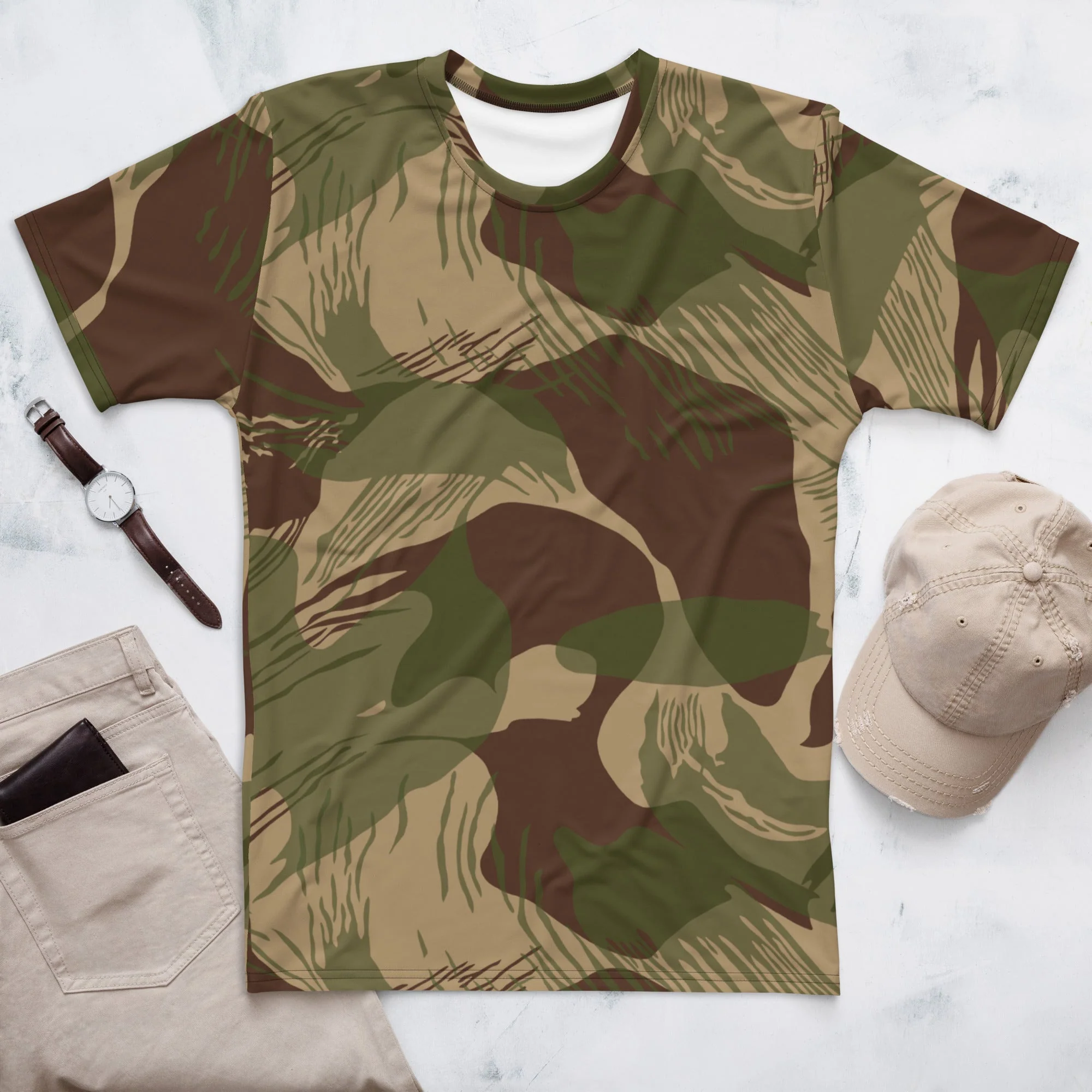 Rhodesian Brushstroke Multi-terrain CAMO Mens T-Shirt