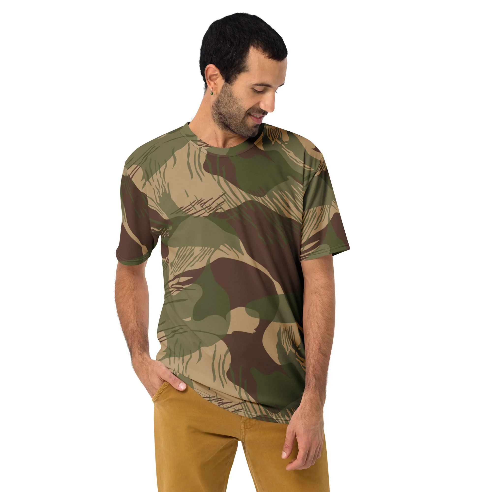 Rhodesian Brushstroke Multi-terrain CAMO Mens T-Shirt - Image 2