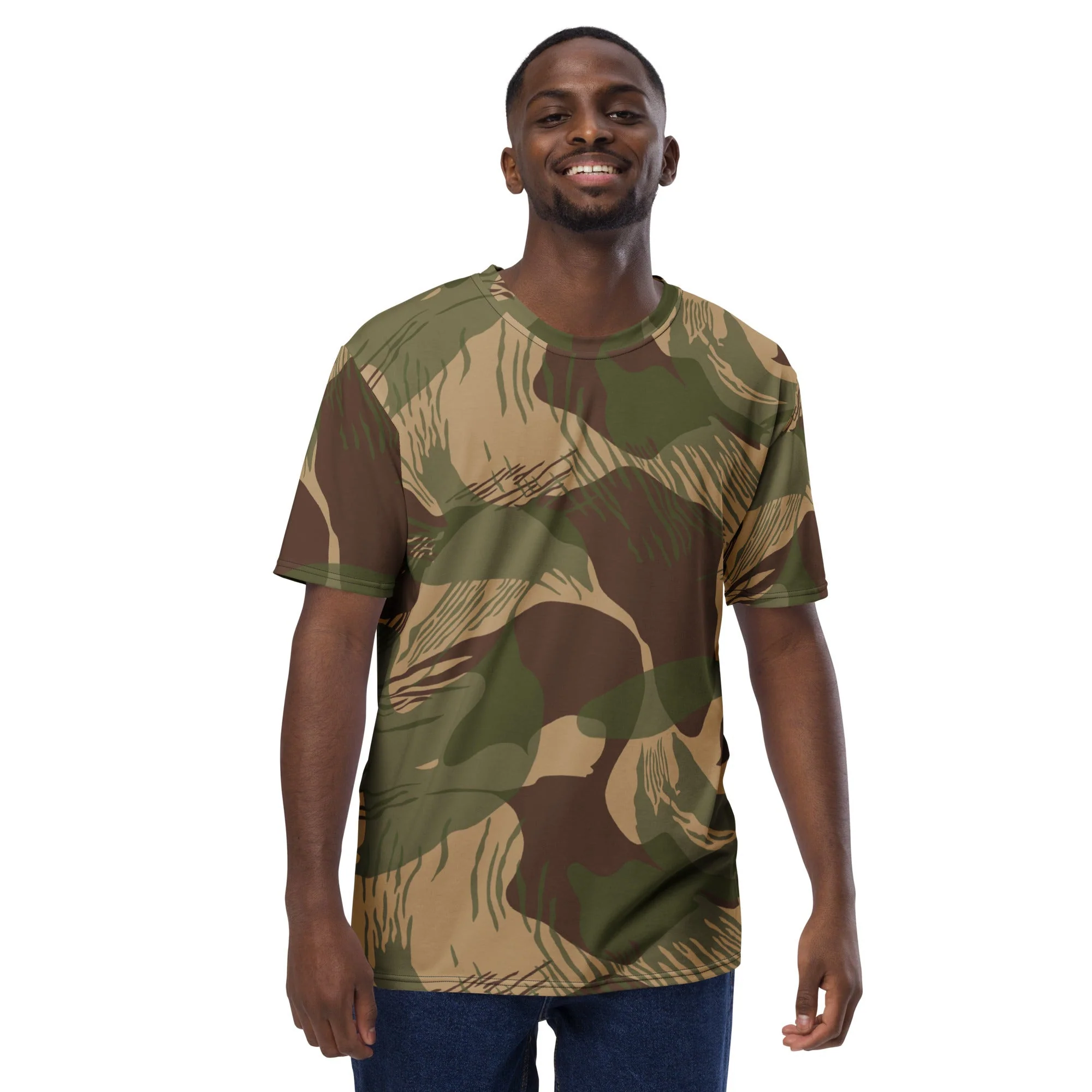 Rhodesian Brushstroke Multi-terrain CAMO Mens T-Shirt - Image 3