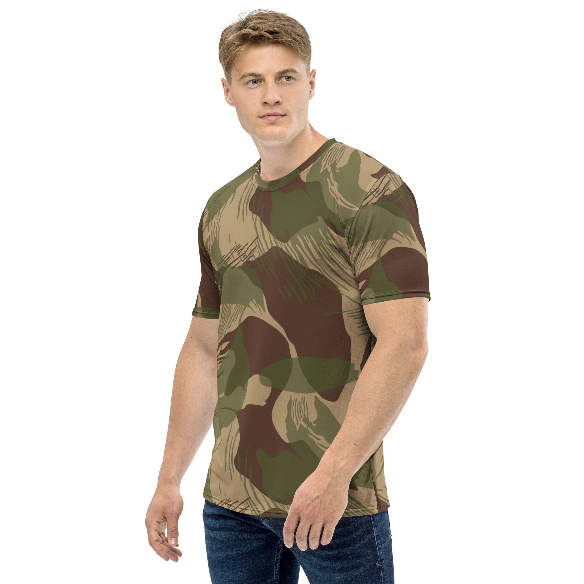 Rhodesian Brushstroke Multi-terrain CAMO Mens T-Shirt - Image 4