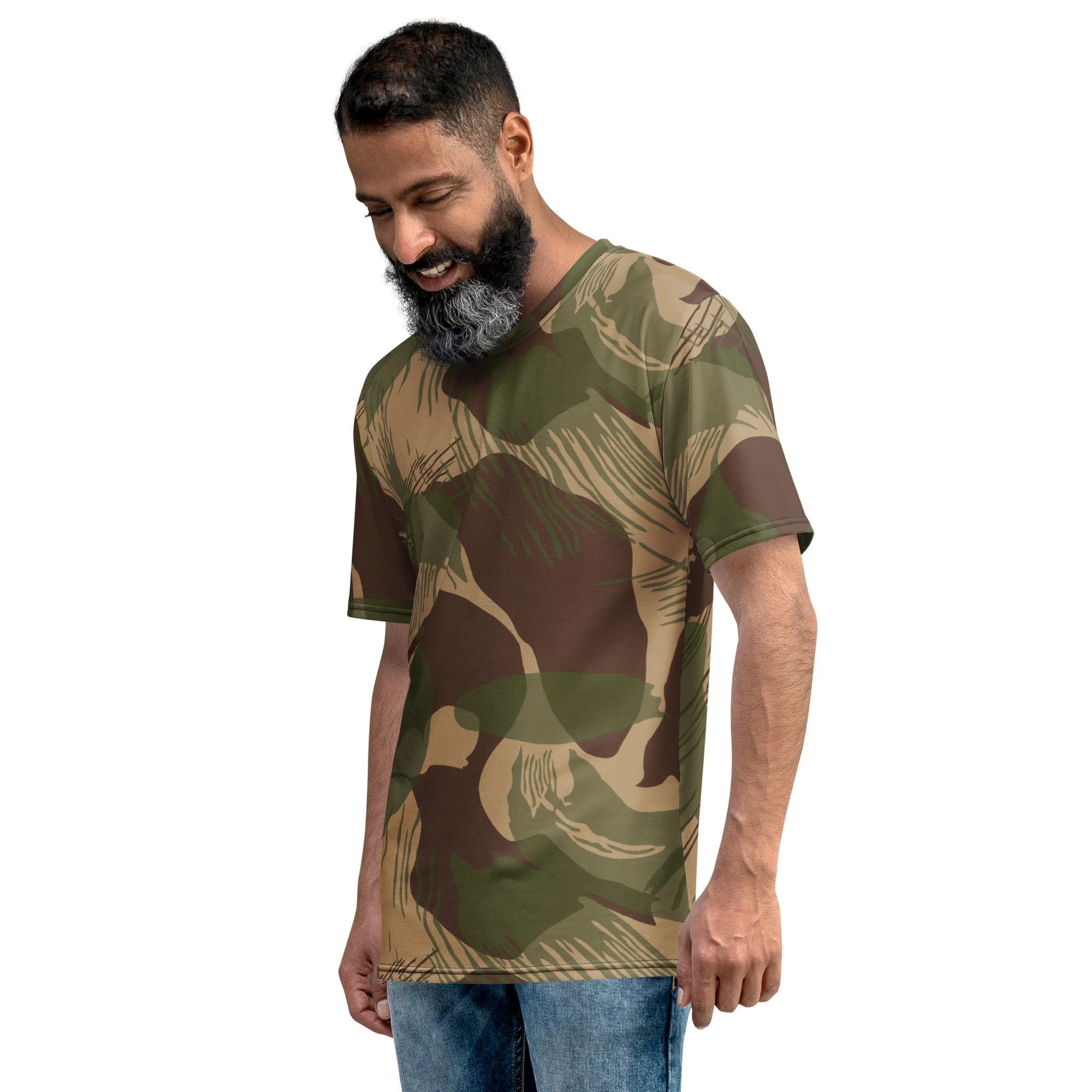 Rhodesian Brushstroke Multi-terrain CAMO Mens T-Shirt - Image 5