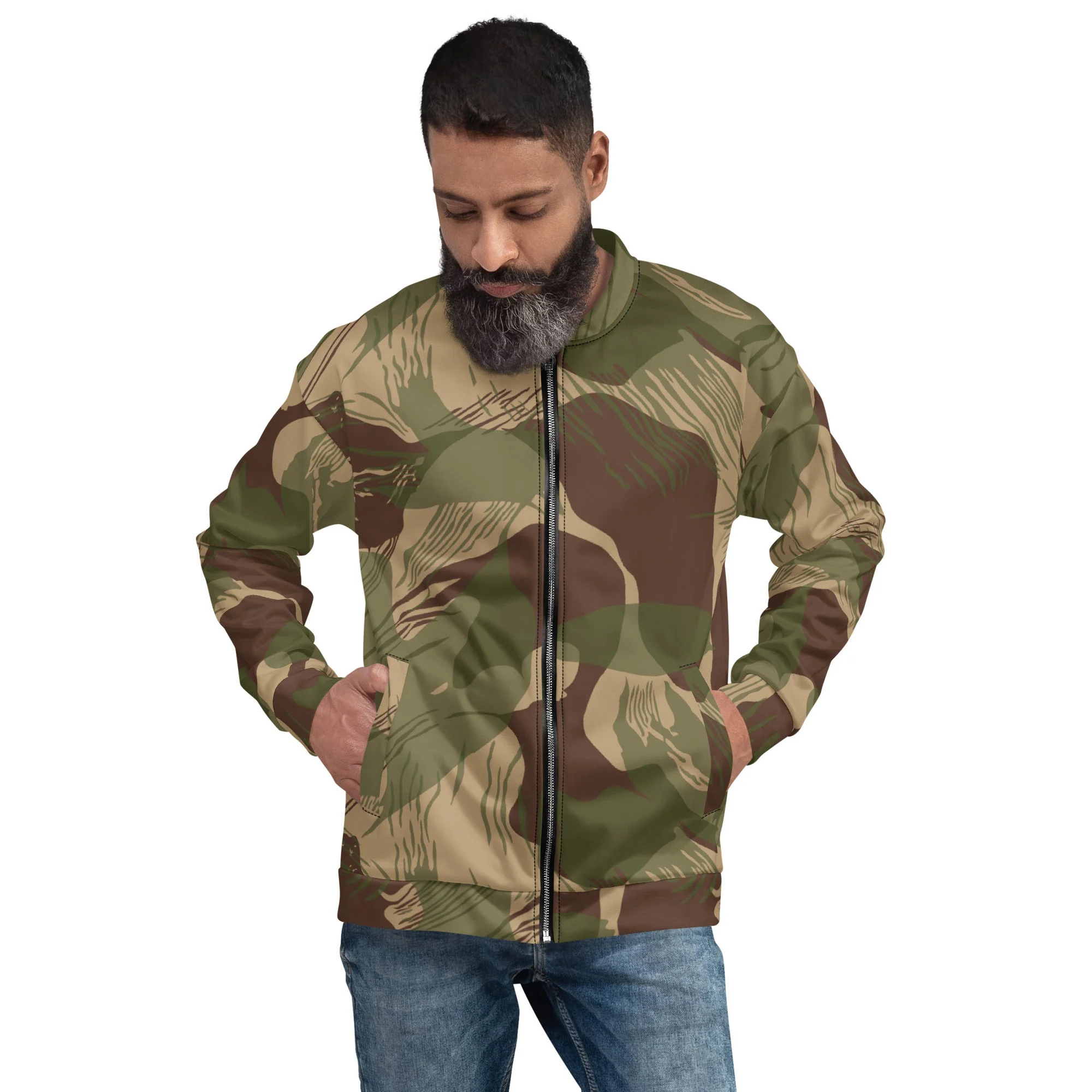 Rhodesian Brushstroke Multi-terrain CAMO Unisex Bomber Jacket