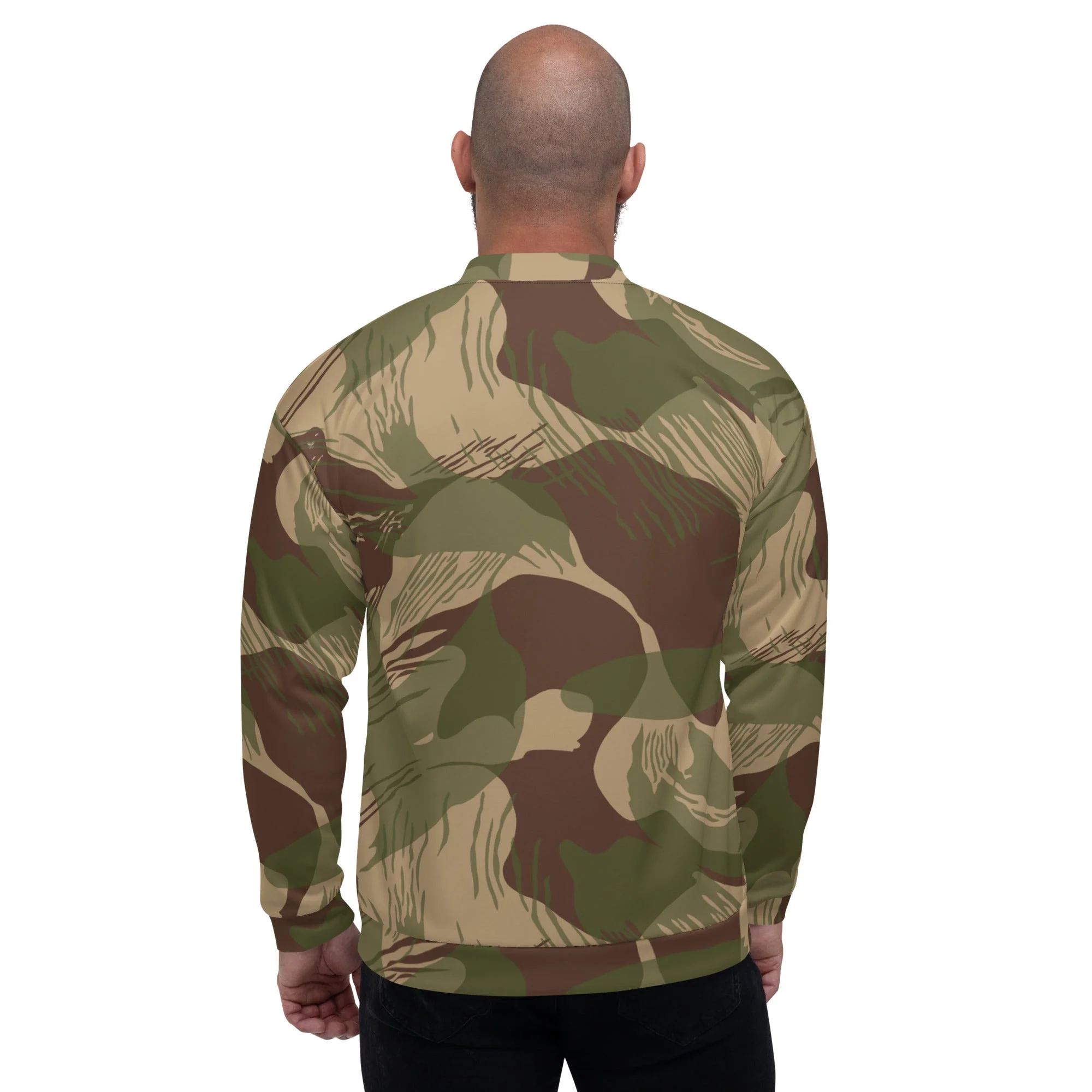 Rhodesian Brushstroke Multi-terrain CAMO Unisex Bomber Jacket - Image 7