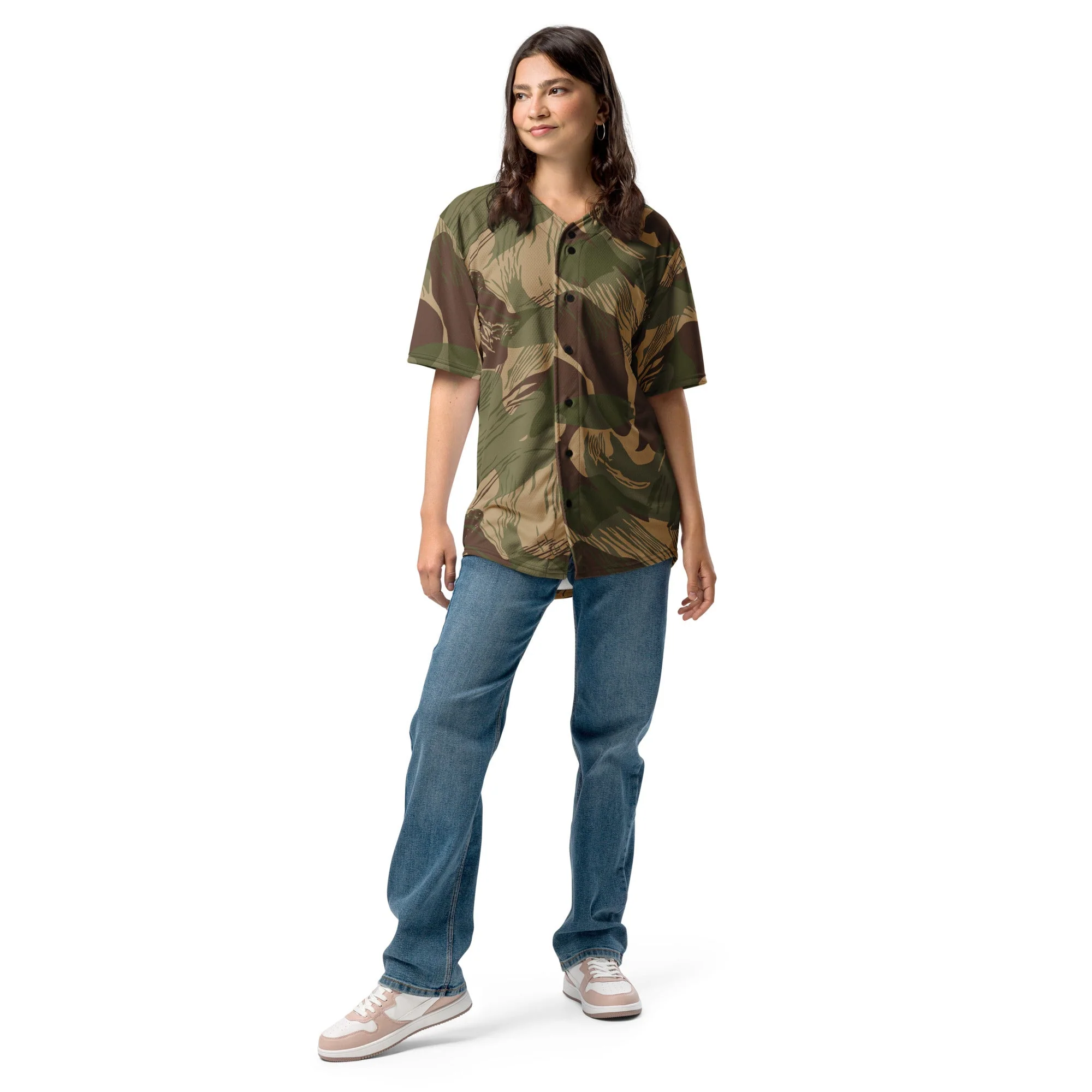 Rhodesian Brushstroke Multi-terrain CAMO Unisex Baseball Jersey - Image 11