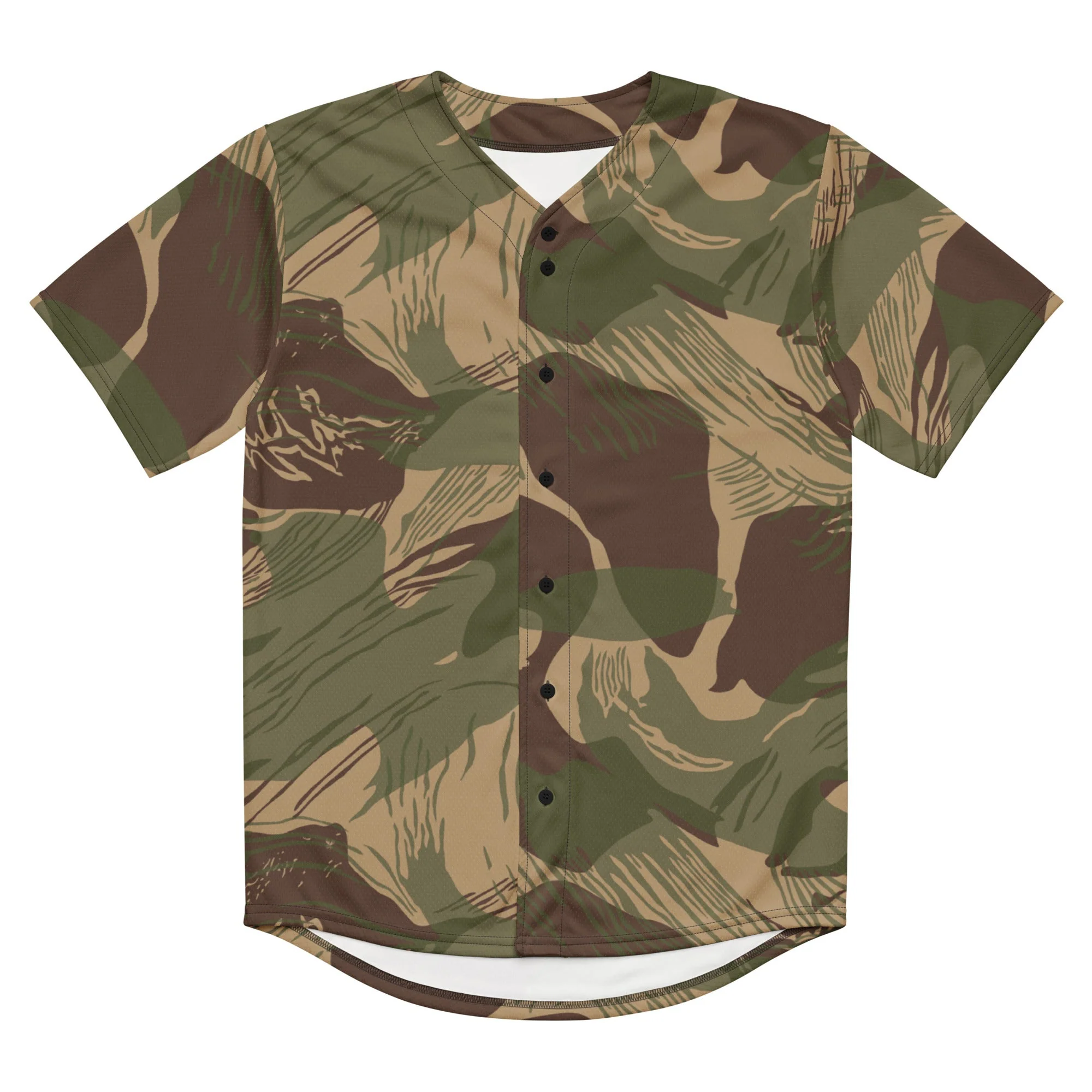 Rhodesian Brushstroke Multi-terrain CAMO Unisex Baseball Jersey - Image 12