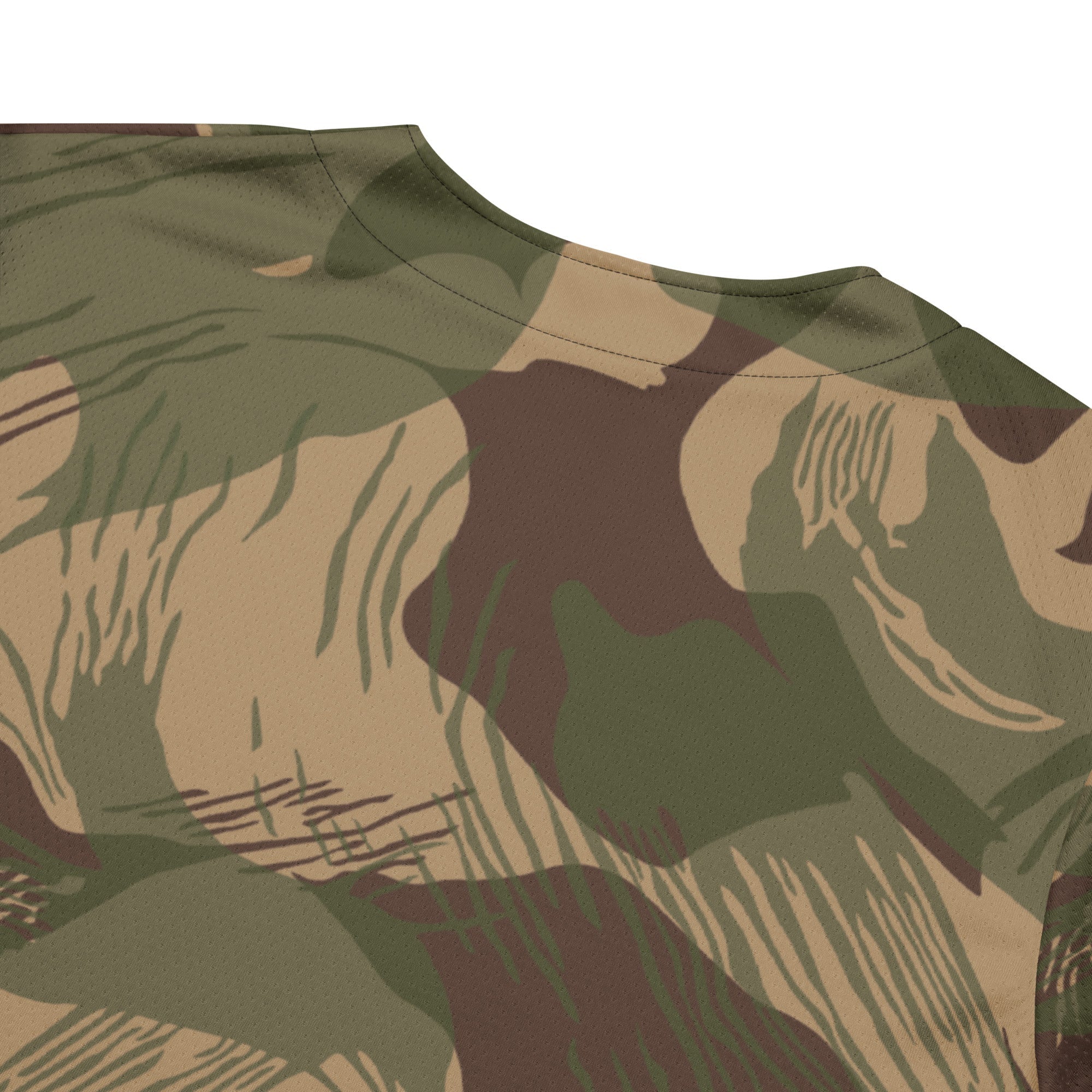 Rhodesian Brushstroke Multi-terrain CAMO Unisex Baseball Jersey - Image 5