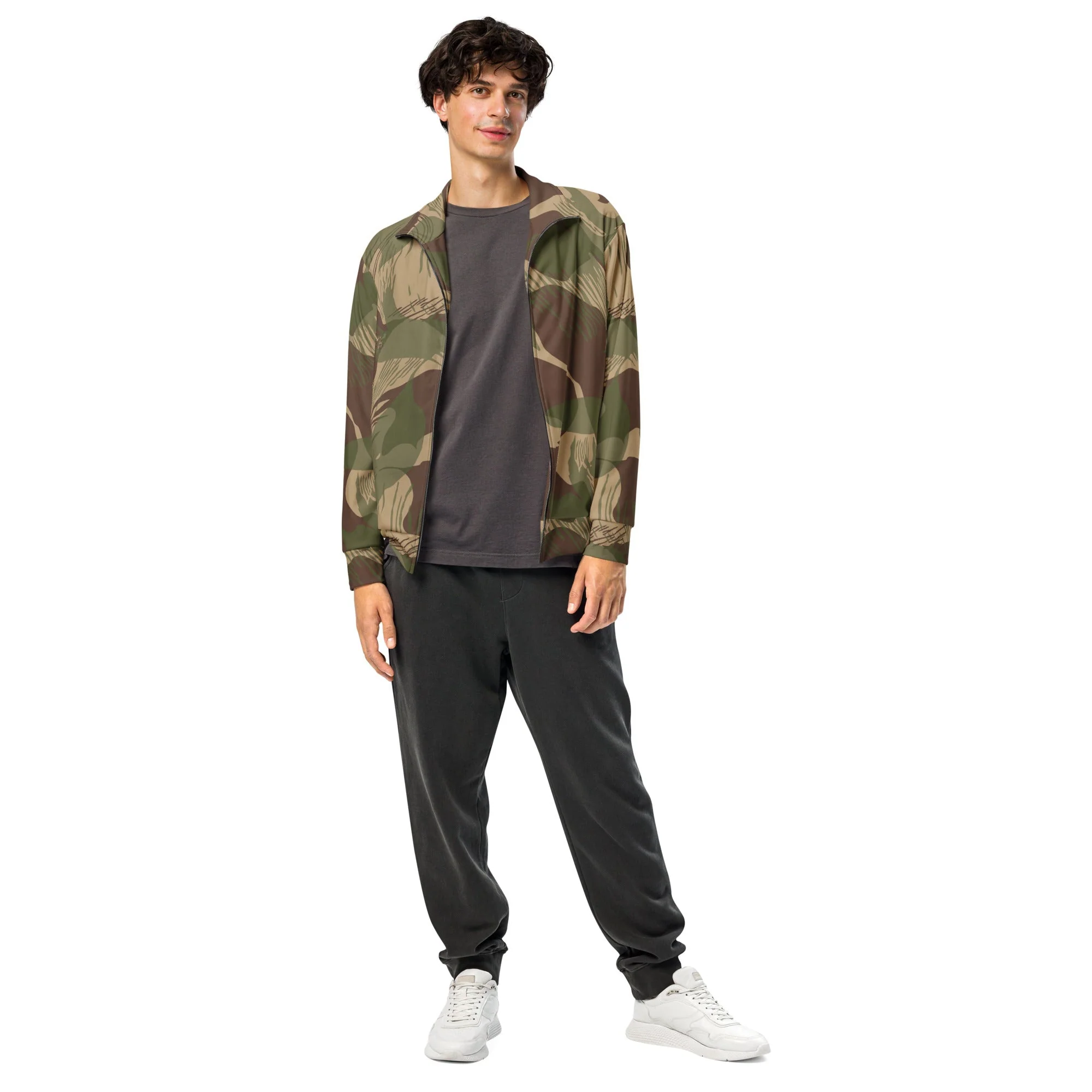 Rhodesian Brushstroke Multi-terrain CAMO Unisex Track Jacket - Image 10