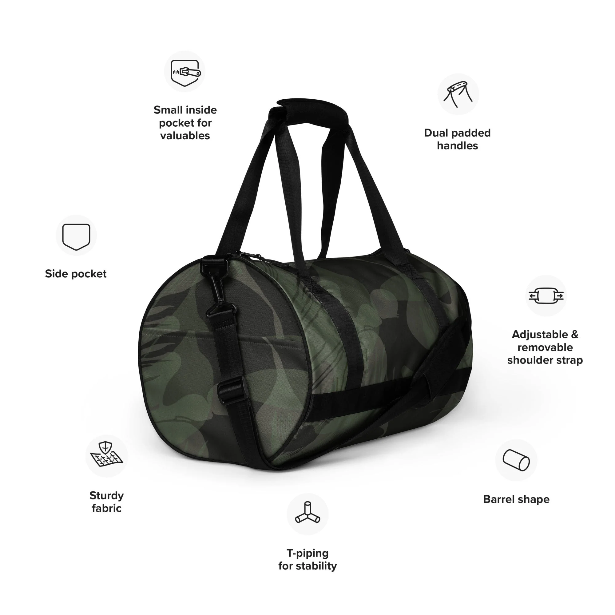 Rhodesian Brushstroke Night CAMO Gym Bag - Image 2