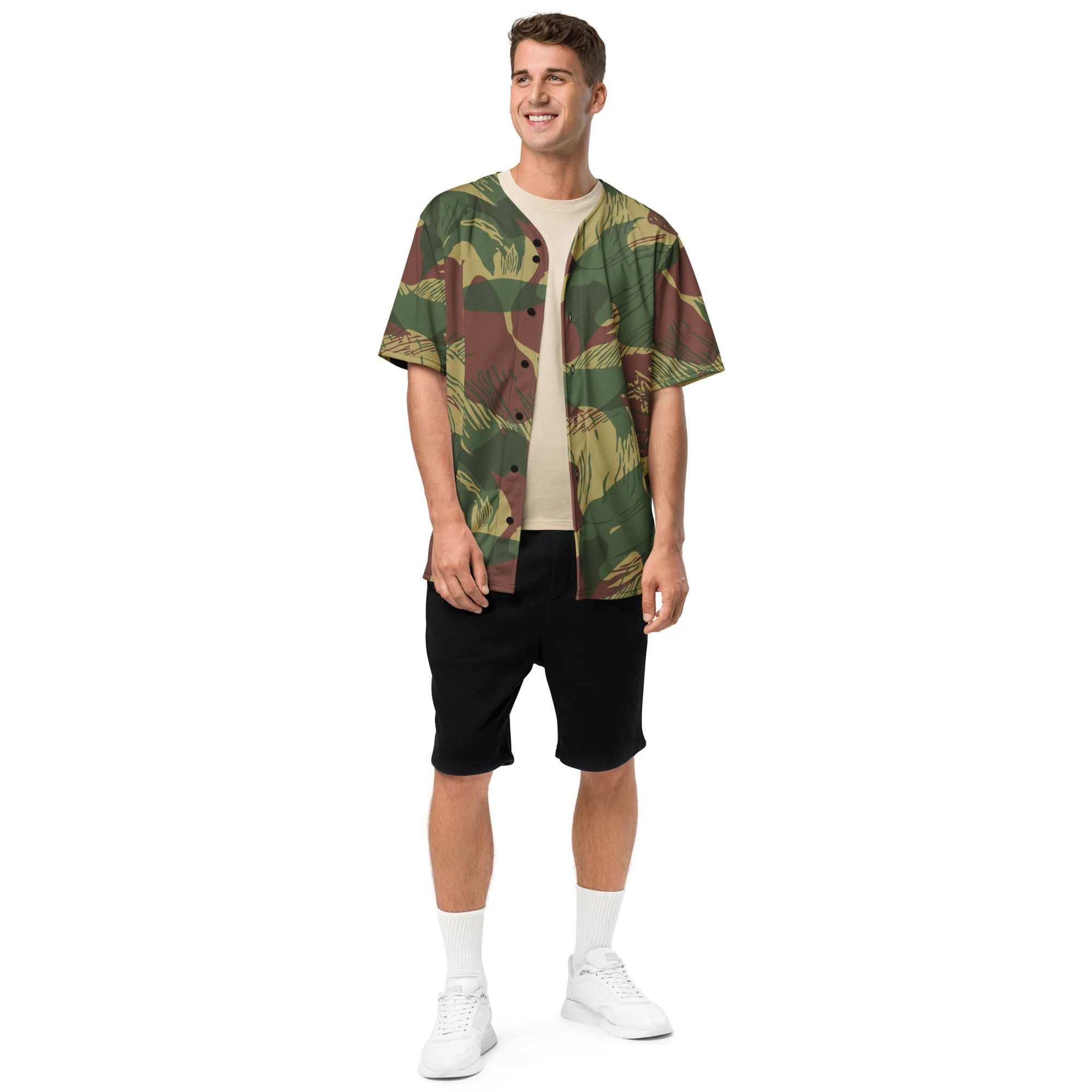 Rhodesian Brushstroke Sunburst CAMO Unisex Baseball Jersey - Image 14
