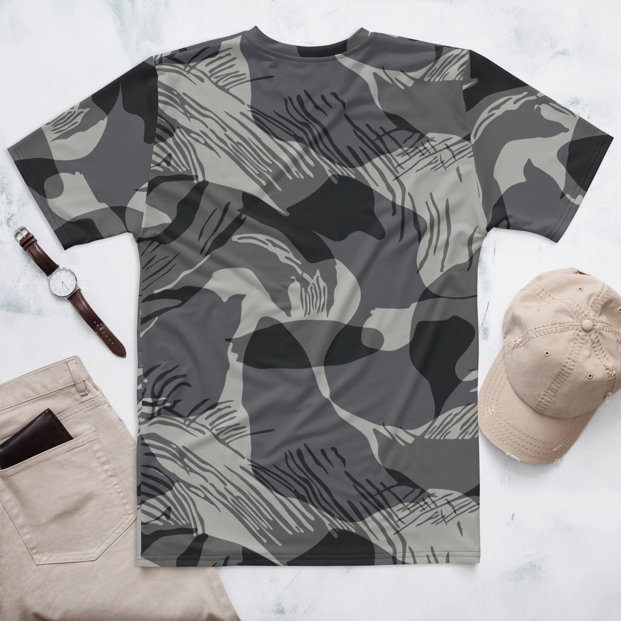 Rhodesian Brushstroke Urban CAMO Mens T-Shirt - Image 6