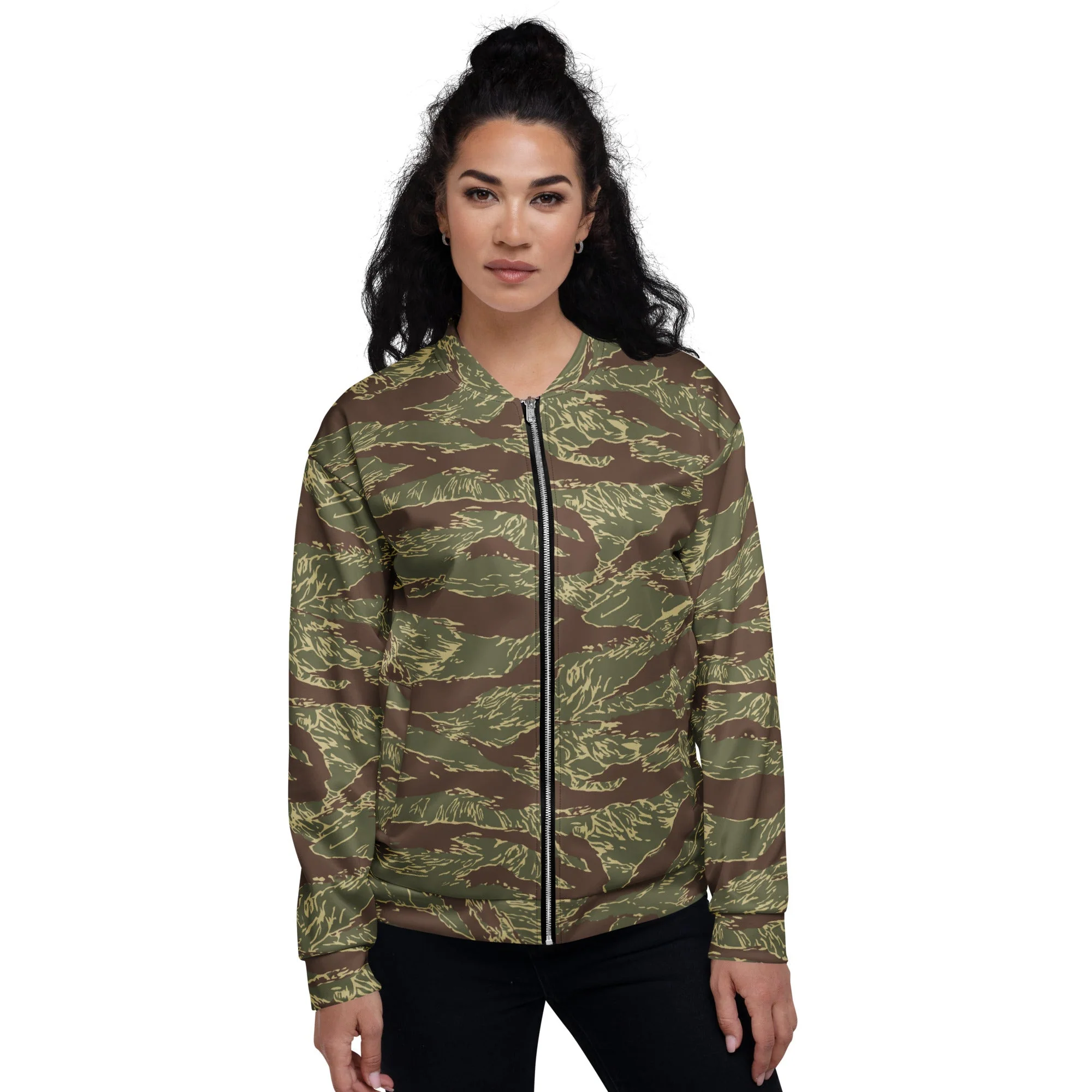 Rhodesian Tiger Stripe CAMO Unisex Bomber Jacket - Image 3