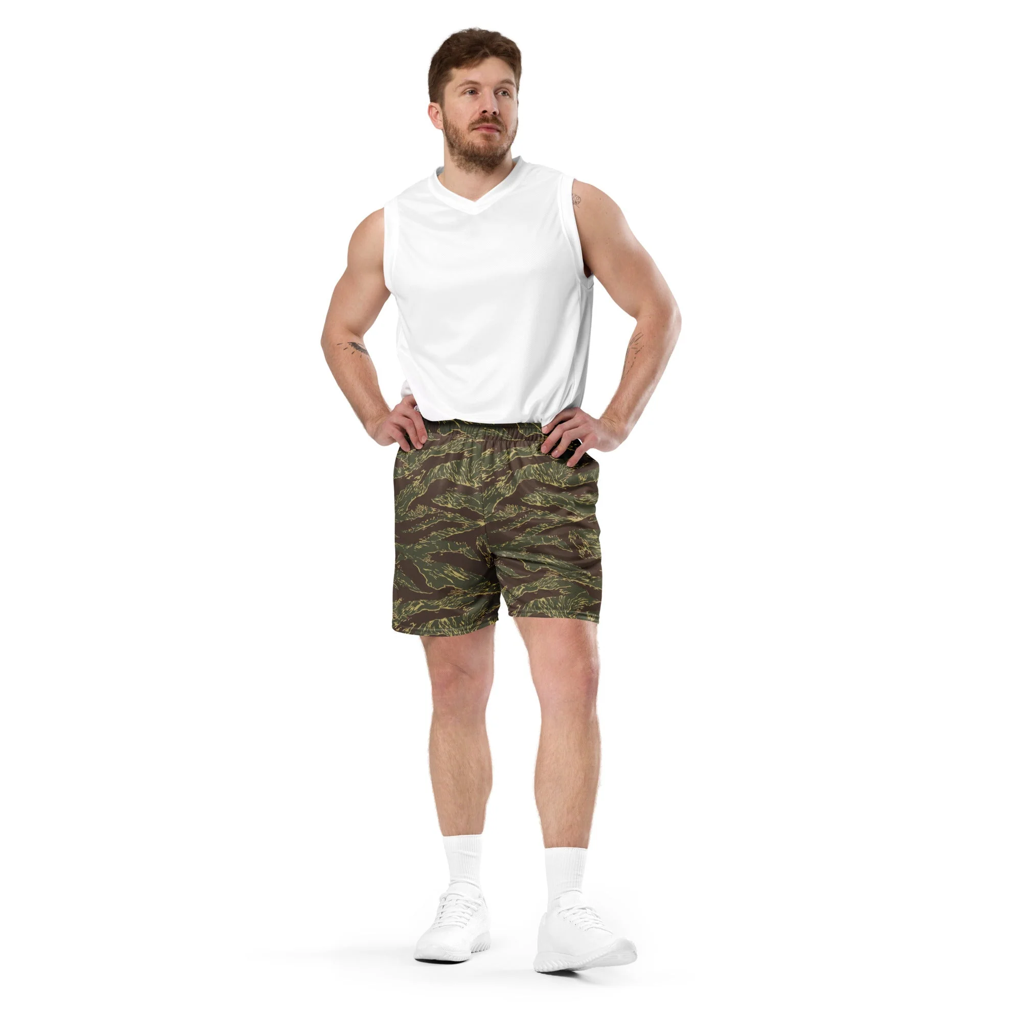 Rhodesian Tiger Stripe CAMO Unisex Mesh Shorts - Image 6