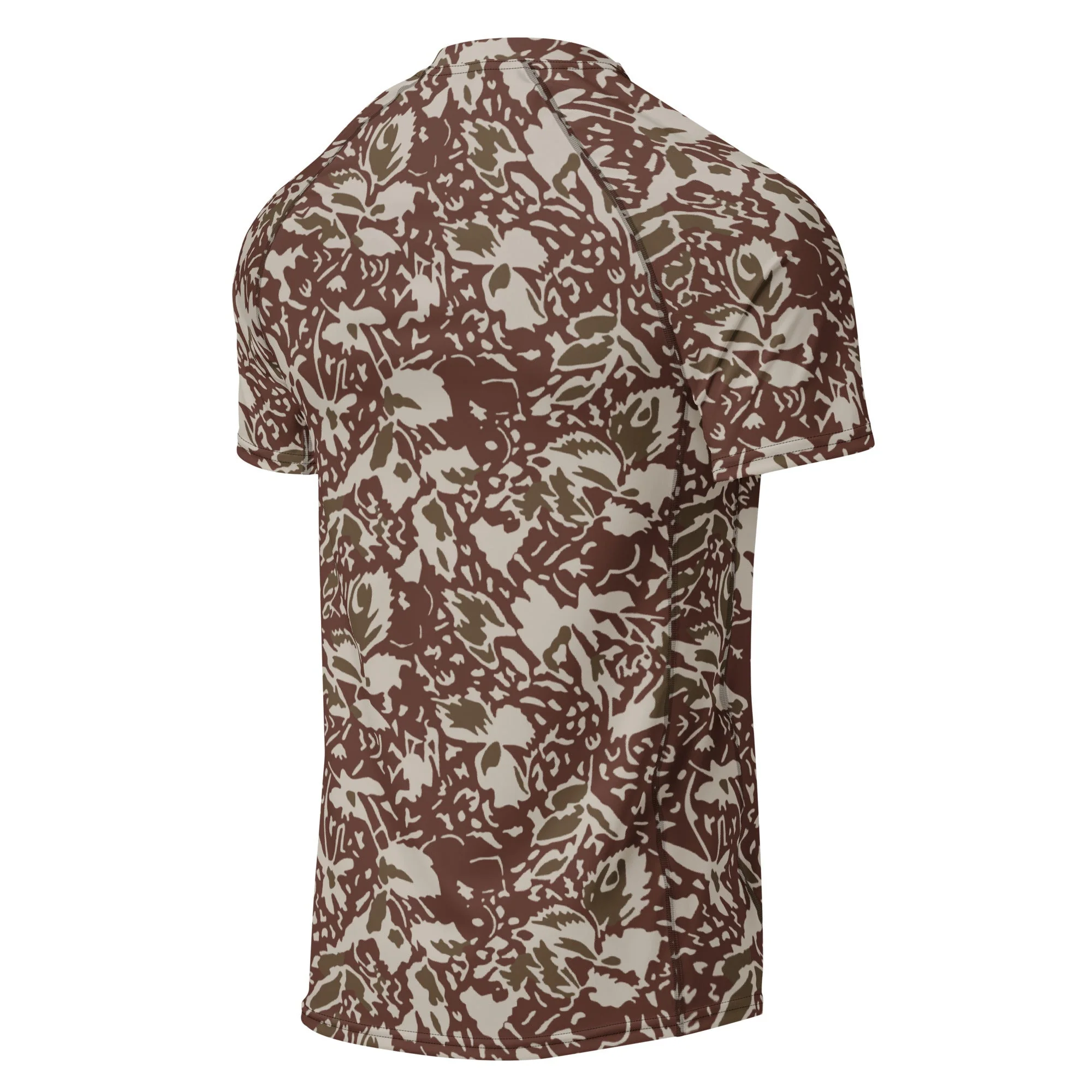 Romanian Soviet 1990 Leaf Autumn CAMO Mens Short-Sleeve Rash Guard - Image 5