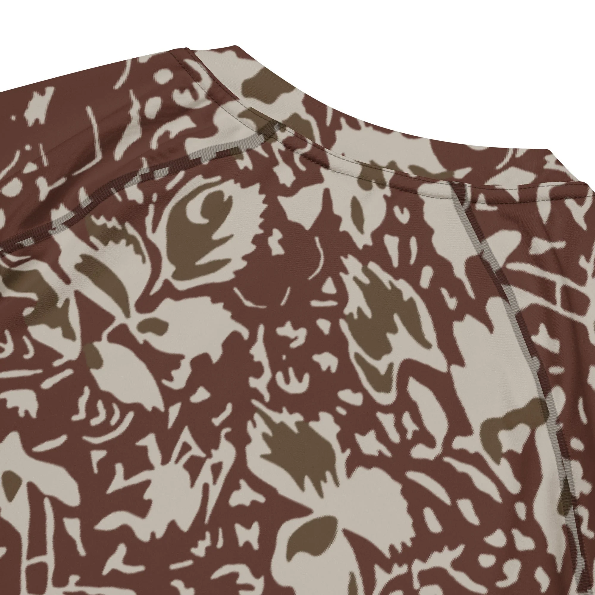 Romanian Soviet 1990 Leaf Autumn CAMO Mens Short-Sleeve Rash Guard - Image 7
