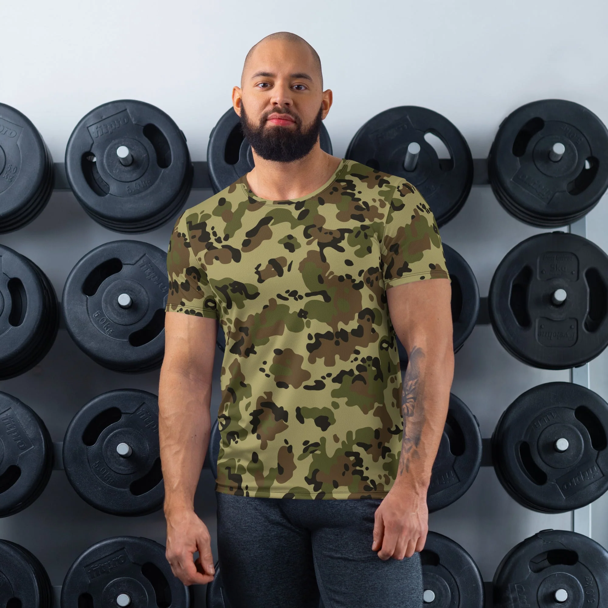 Romanian Flecktarn CAMO Mens Athletic T-Shirt