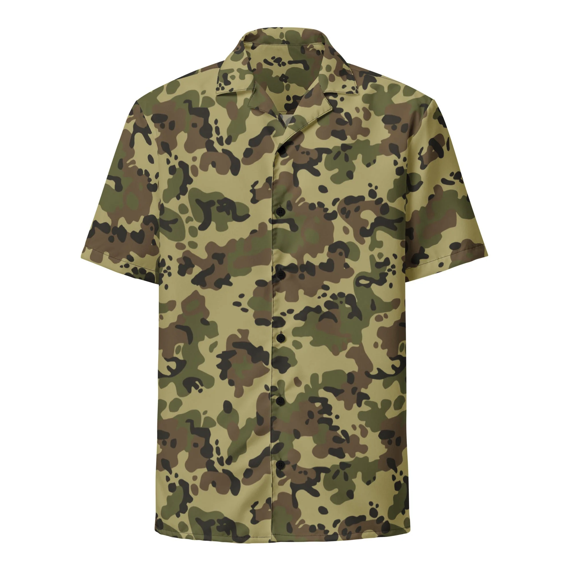 Romanian Flecktarn CAMO Unisex Short-Sleeve Button Shirt - Image 11