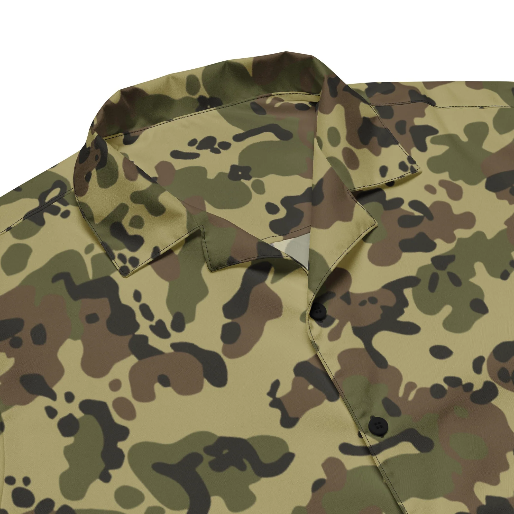 Romanian Flecktarn CAMO Unisex Short-Sleeve Button Shirt - Image 2