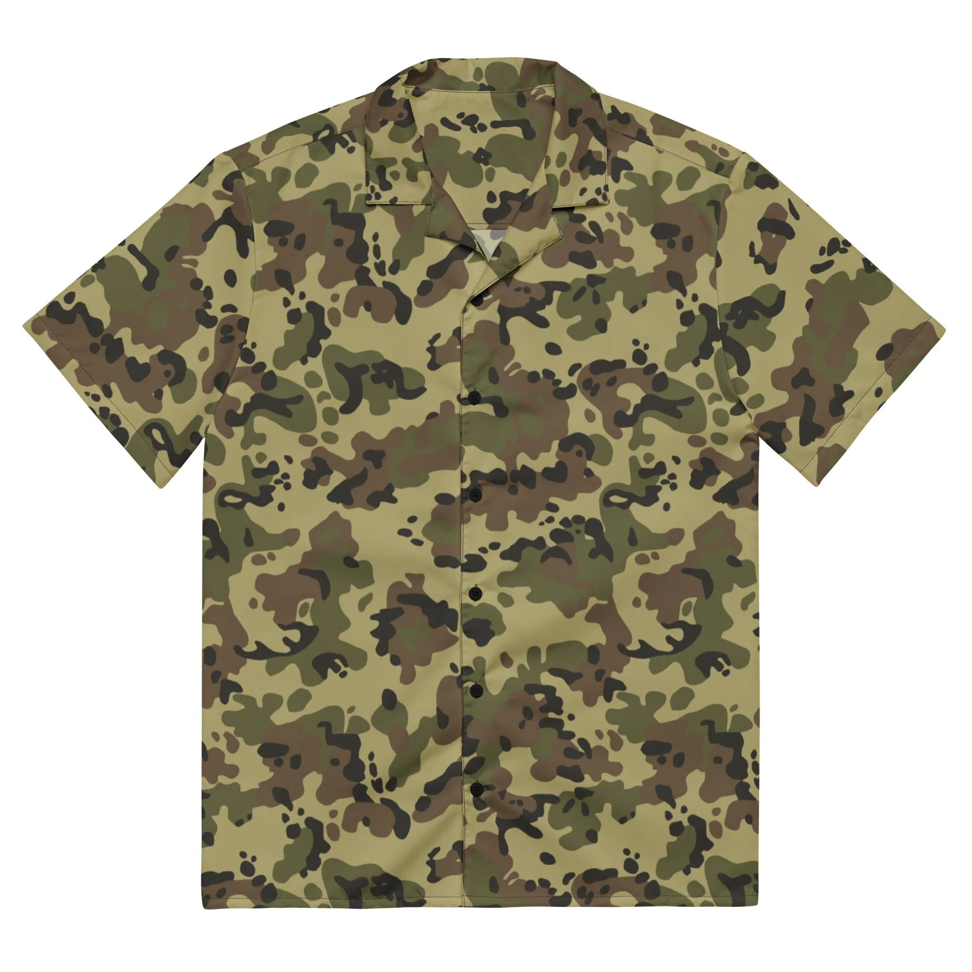 Romanian Flecktarn CAMO Unisex Short-Sleeve Button Shirt - Image 3