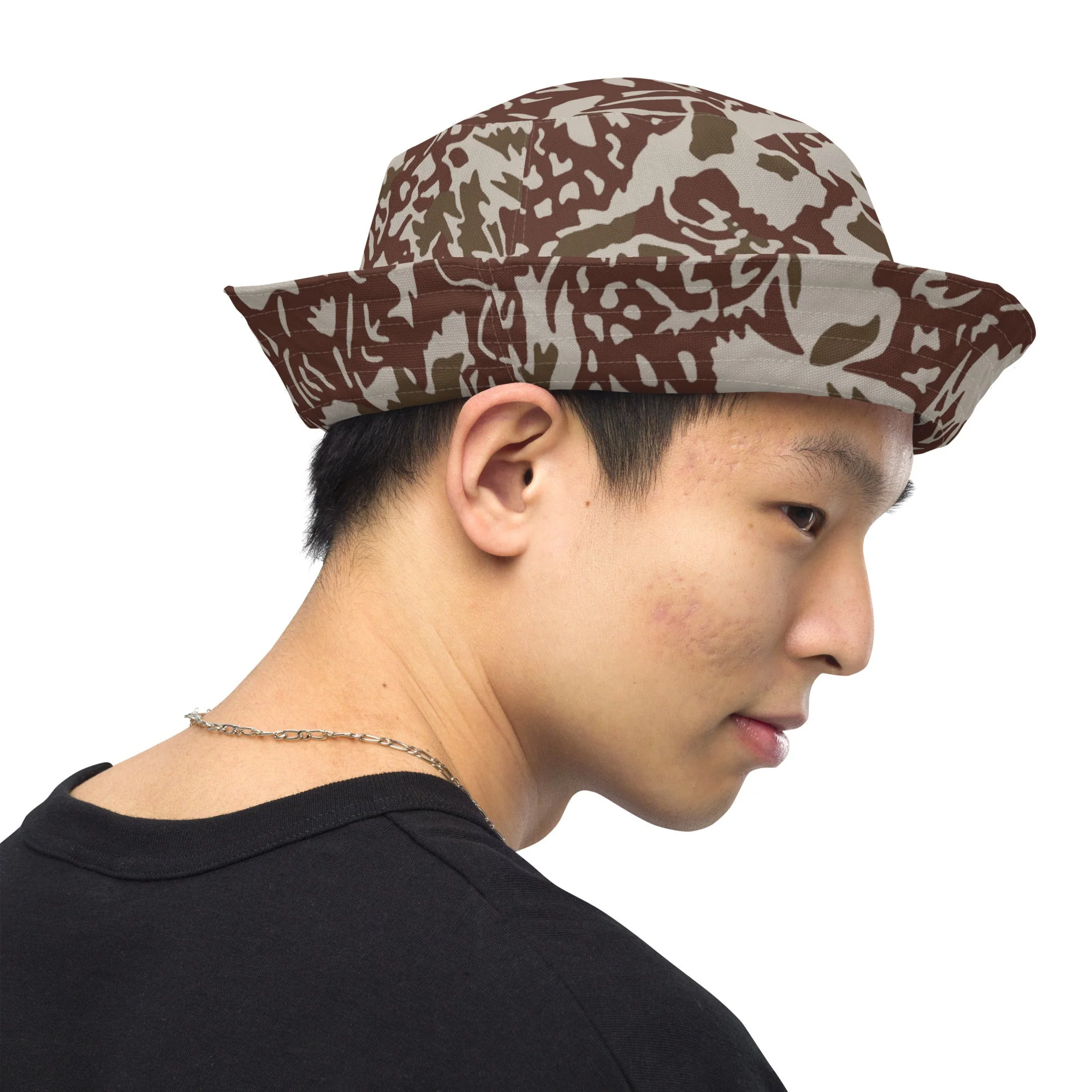 Romanian Soviet 1990 Leaf Autumn CAMO Reversible Bucket Hat - Image 10