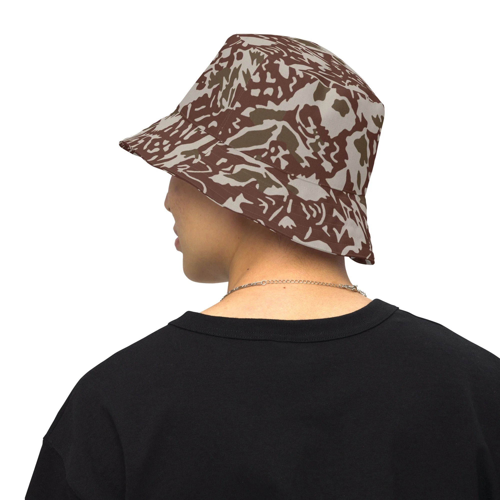 Romanian Soviet 1990 Leaf Autumn CAMO Reversible Bucket Hat - Image 6