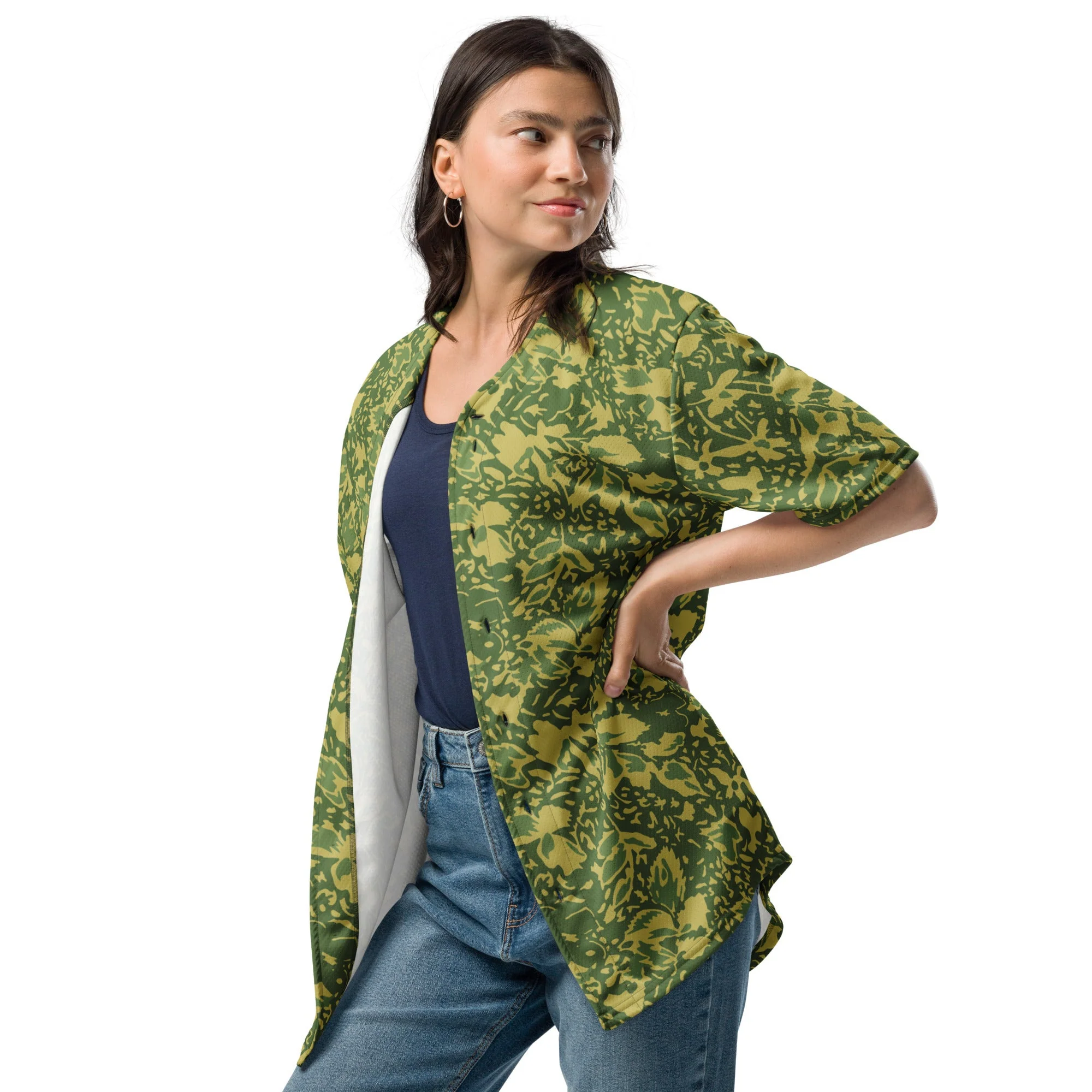 Romanian Soviet 1990 Leaf Spring CAMO Unisex Baseball Jersey - Image 3