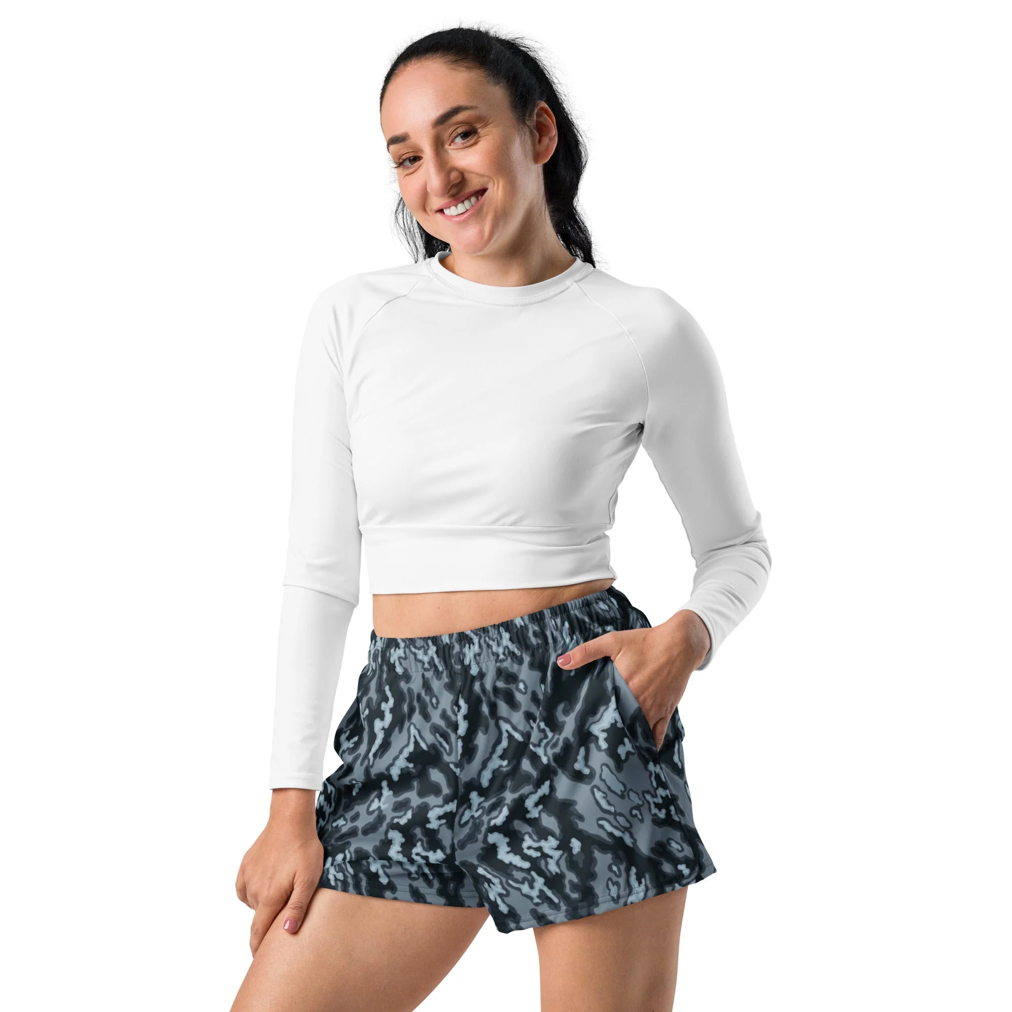 Russian Barvikha Night CAMO Unisex Athletic Shorts - Image 5