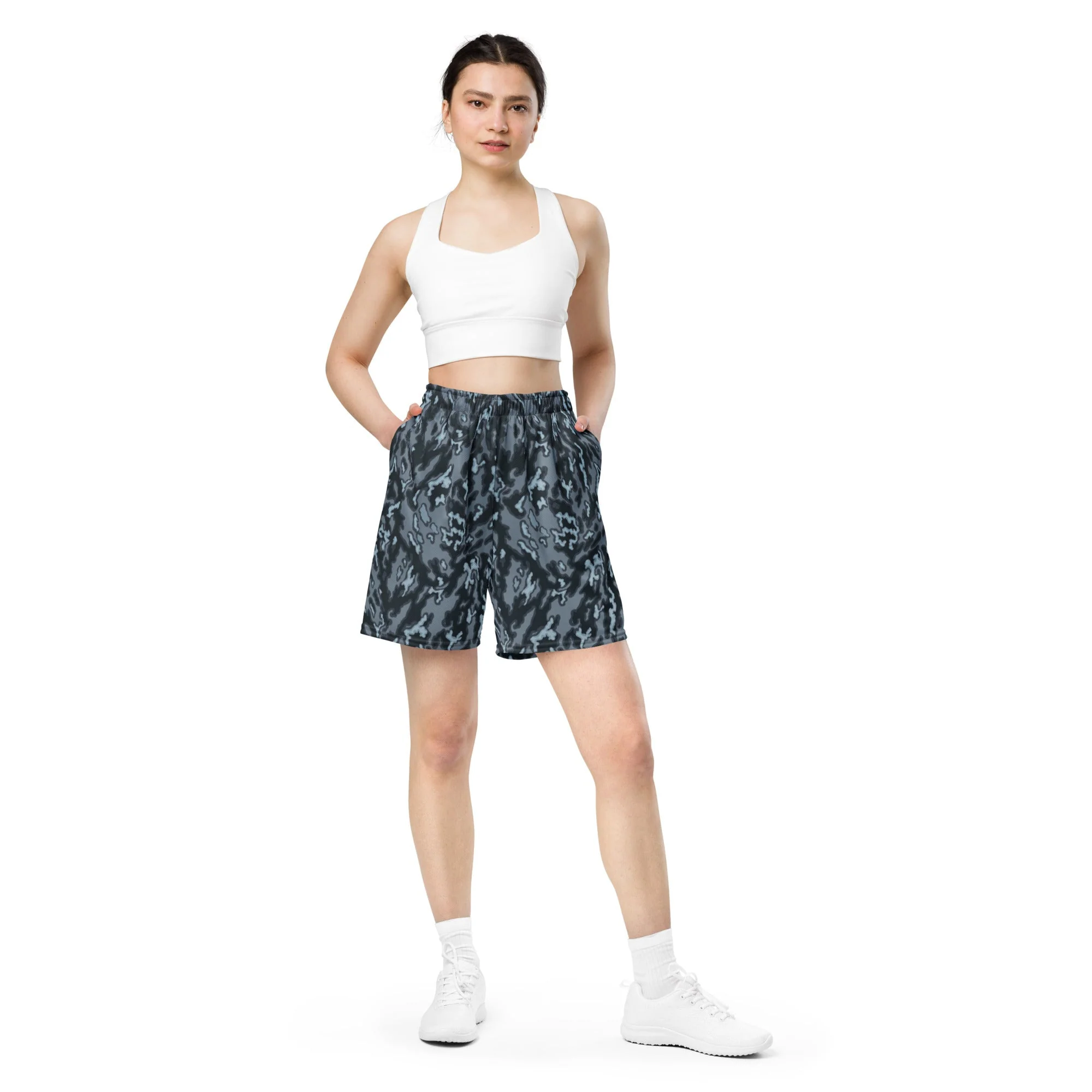 Russian Barvikha Night CAMO Unisex Mesh Shorts - Image 10