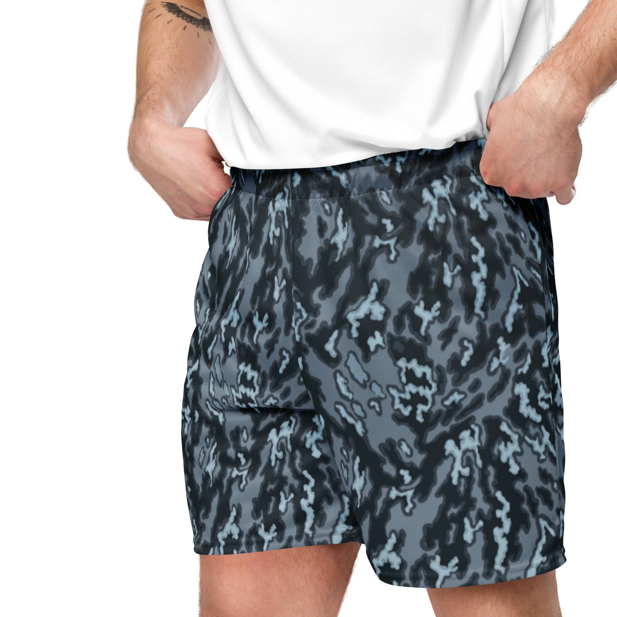 Russian Barvikha Night CAMO Unisex Mesh Shorts - Image 2