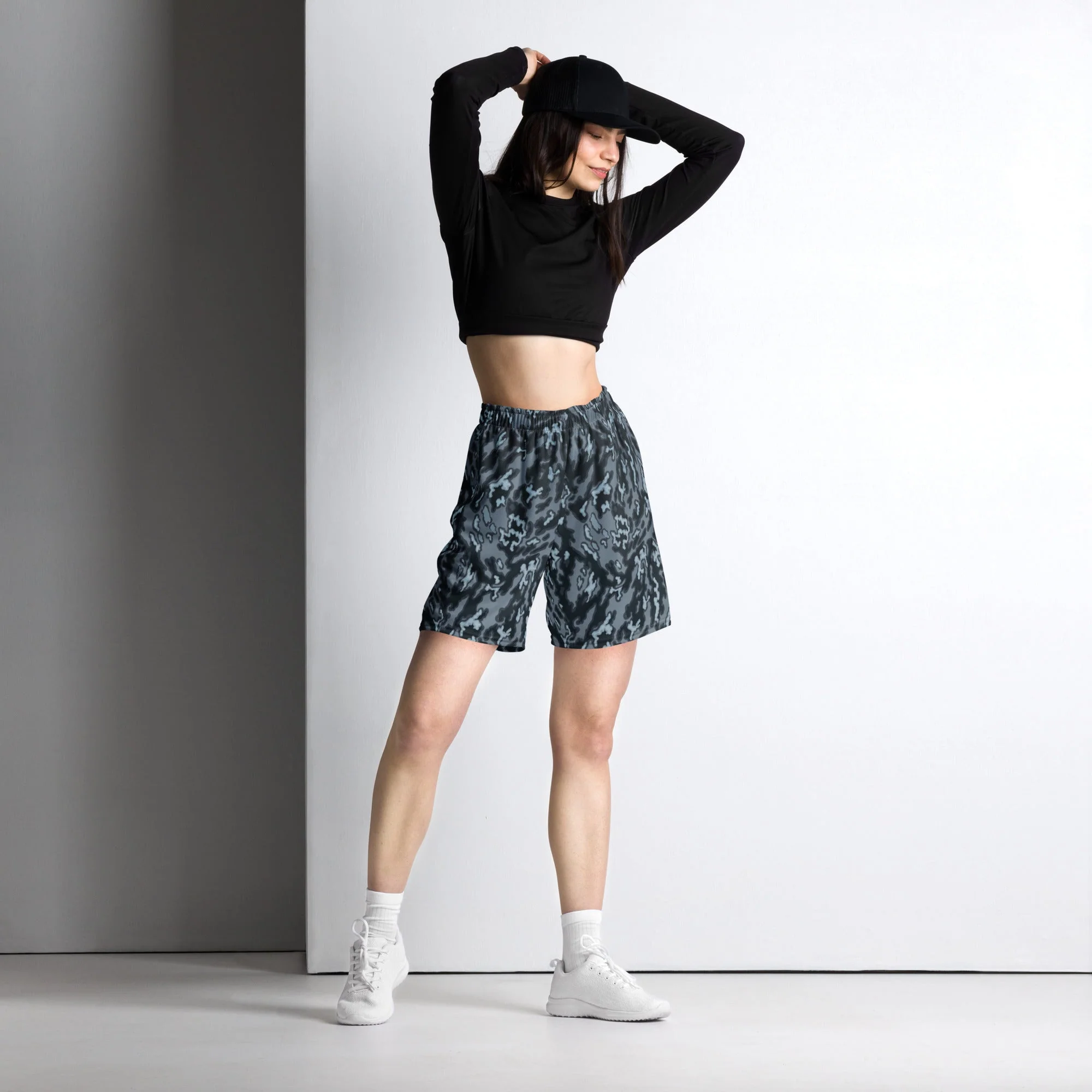 Russian Barvikha Night CAMO Unisex Mesh Shorts - Image 6