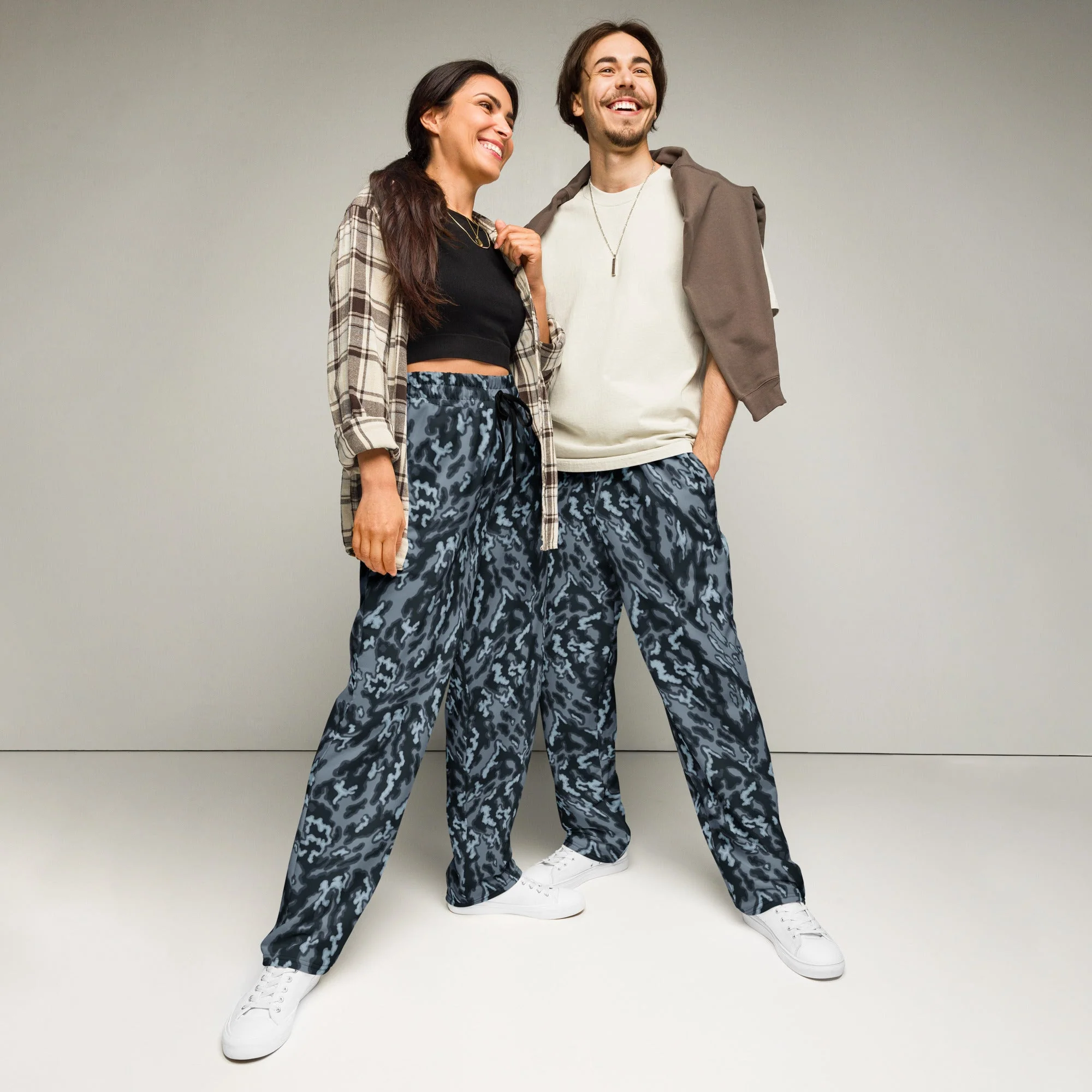Russian Barvikha Night CAMO Unisex Wide-Leg Joggers