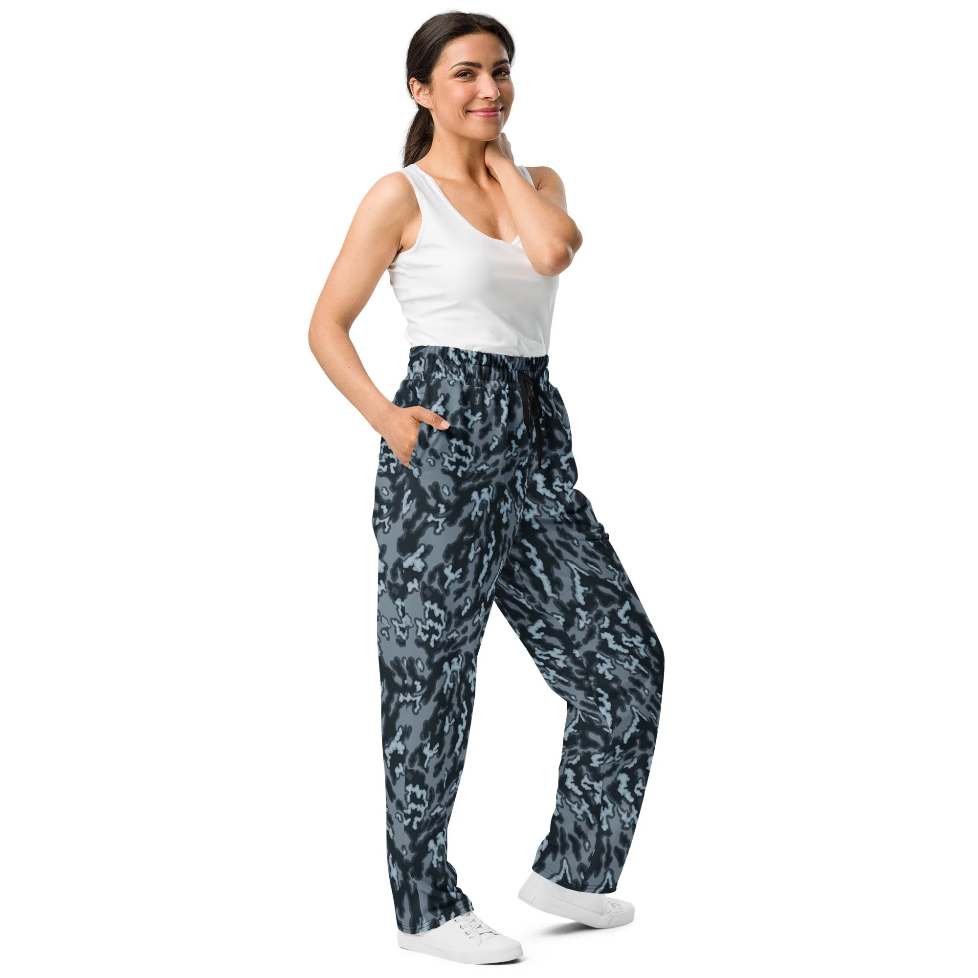 Russian Barvikha Night CAMO Unisex Wide-Leg Joggers - Image 10