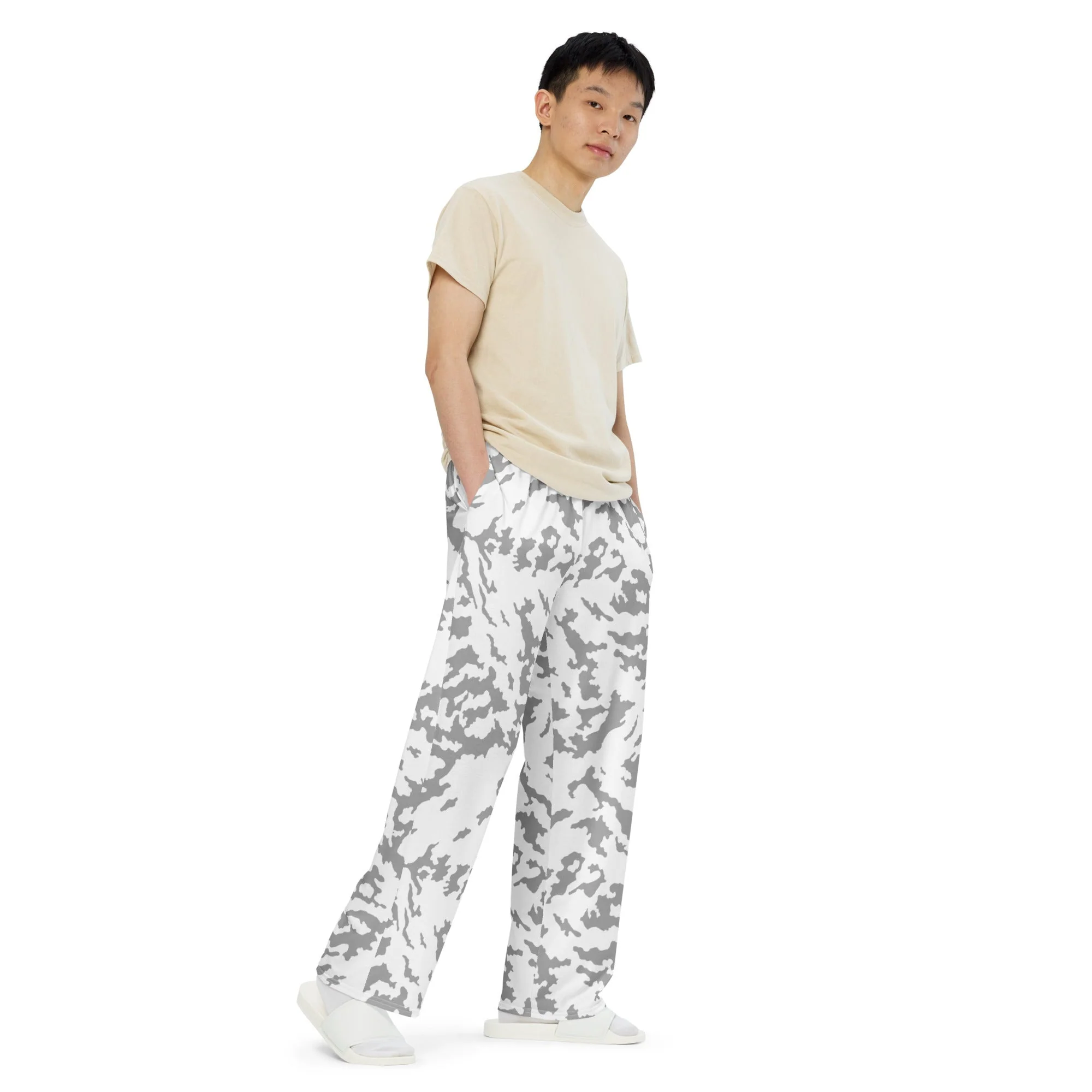 Russian Barvikha Red Dawn Snow Movie CAMO Unisex Wide-Leg Leisure Pants - Image 5