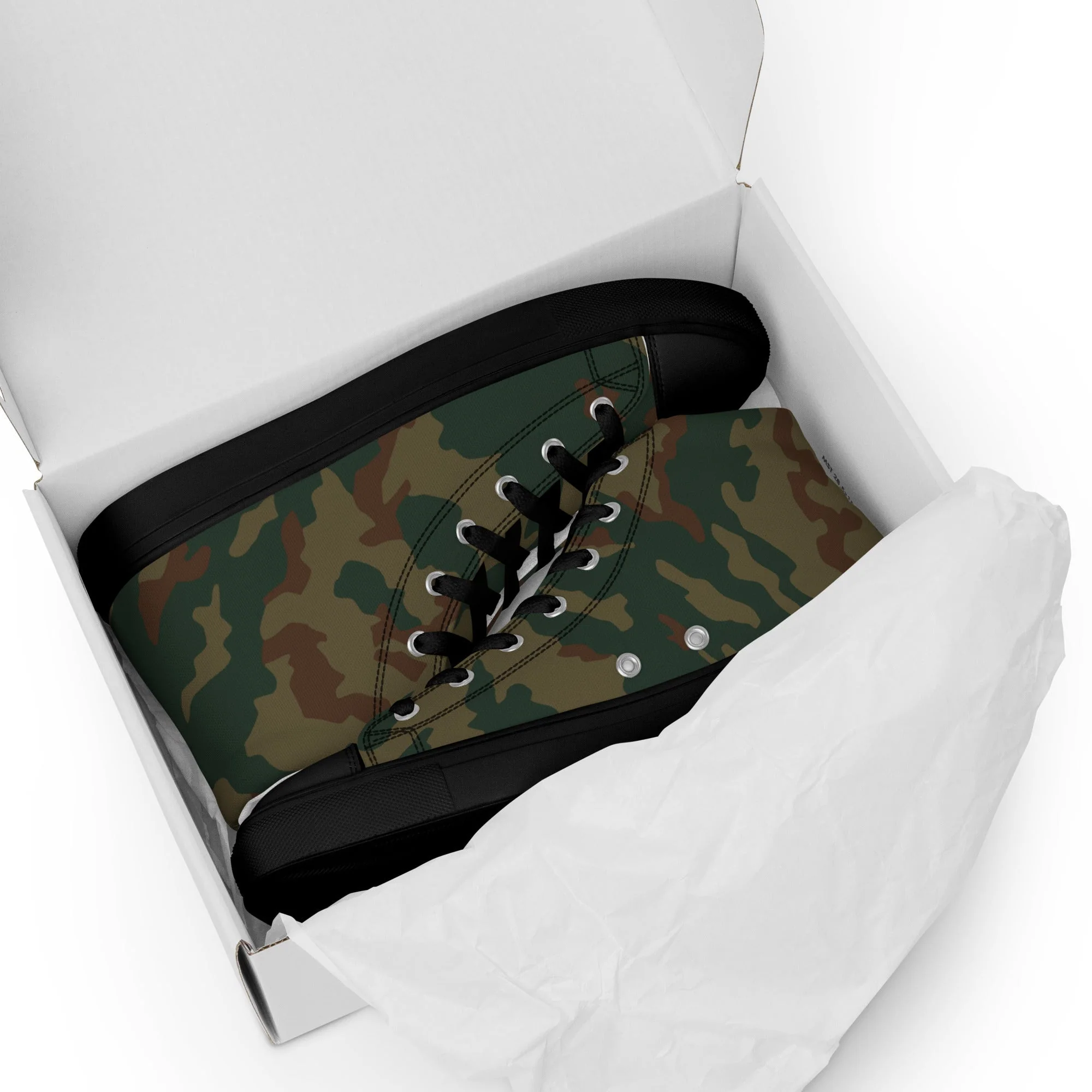 Russian Barvikha Mountain CAMO Mens High-Top Canvas Shoes - Image 3