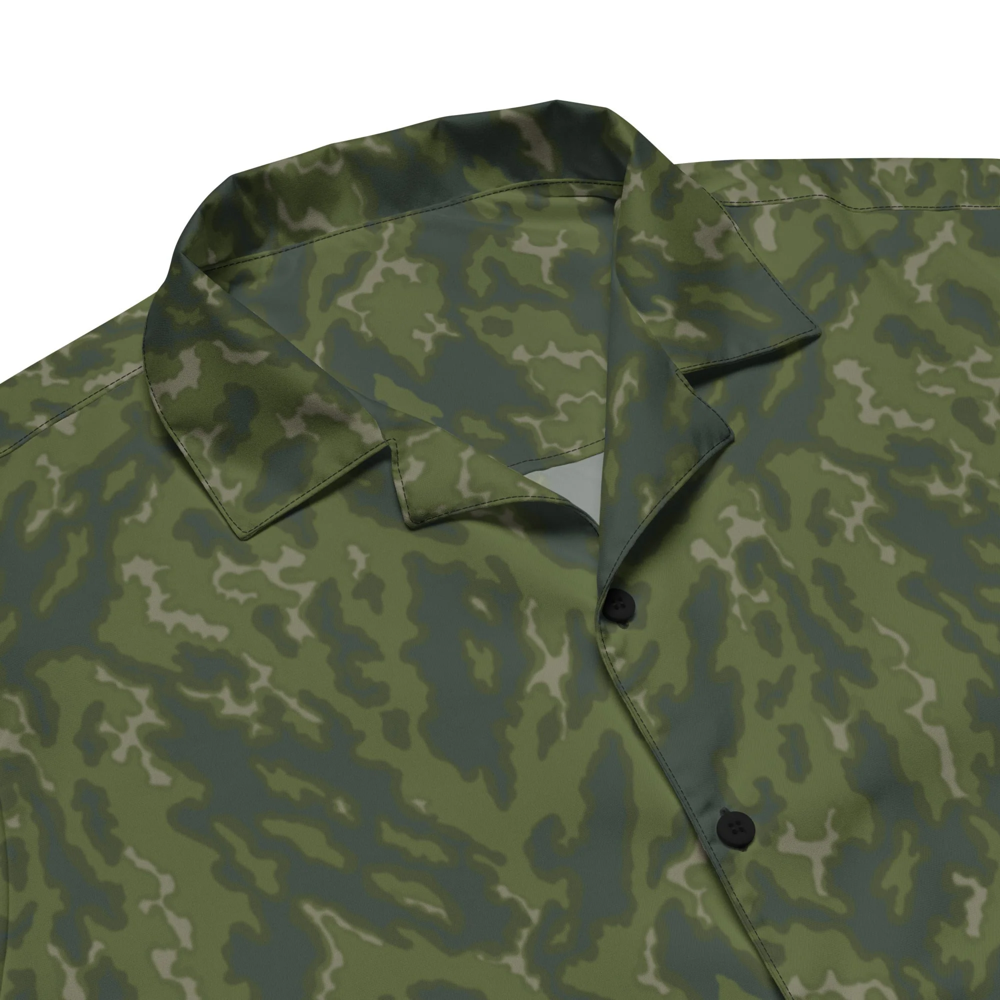 Russian Barvikha Woodland CAMO Unisex Short-Sleeve Button Shirt - Image 2