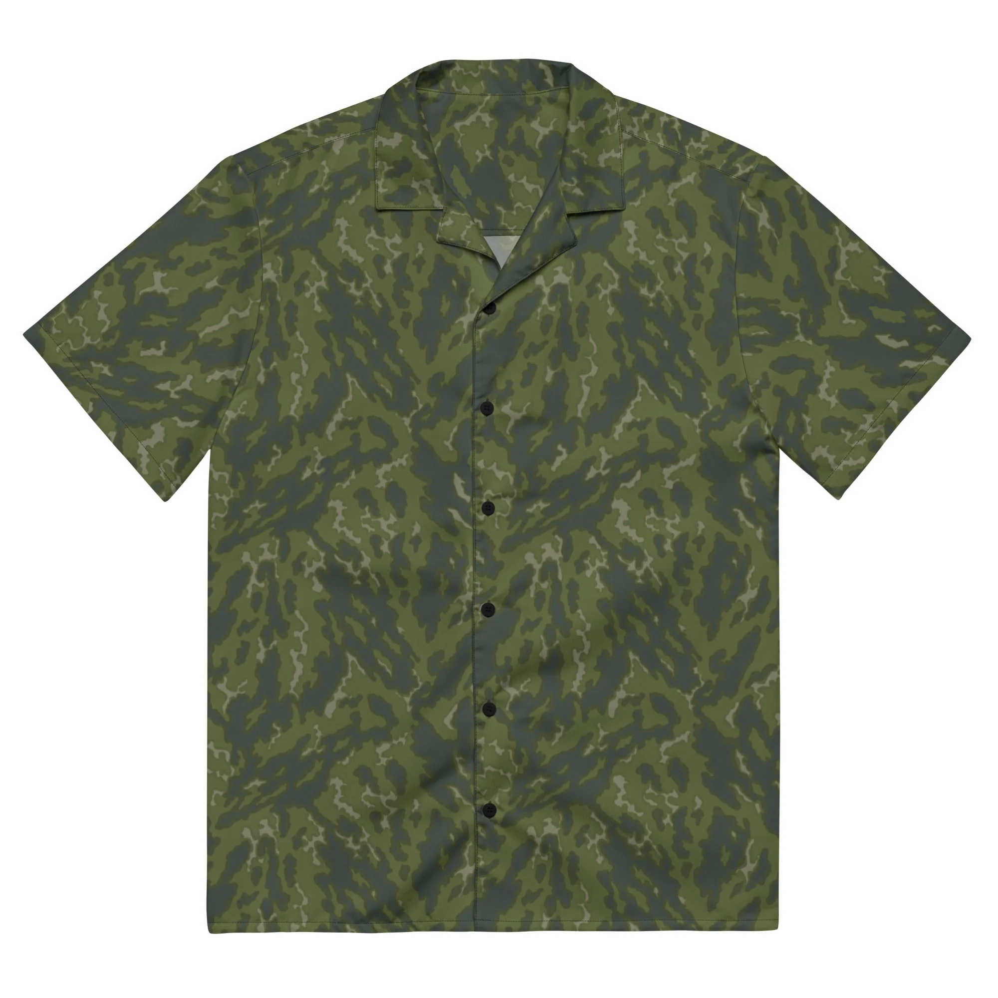 Russian Barvikha Woodland CAMO Unisex Short-Sleeve Button Shirt - Image 4