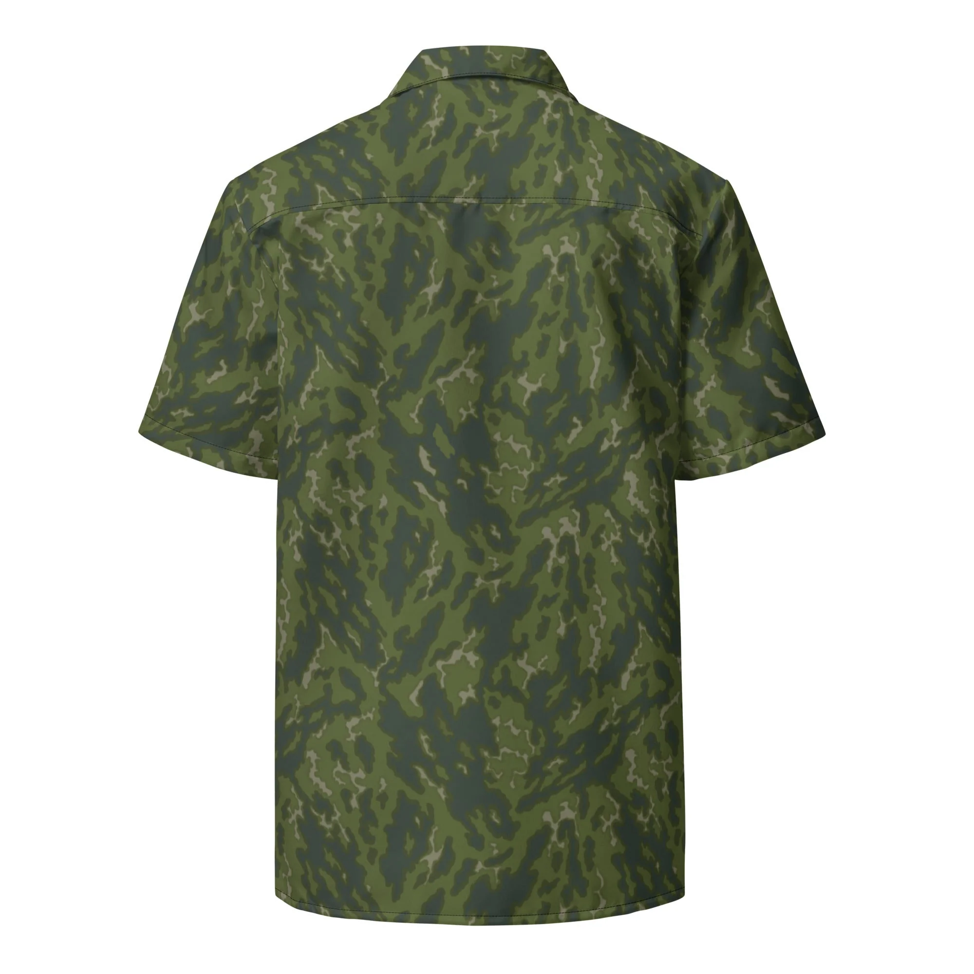 Russian Barvikha Woodland CAMO Unisex Short-Sleeve Button Shirt - Image 8