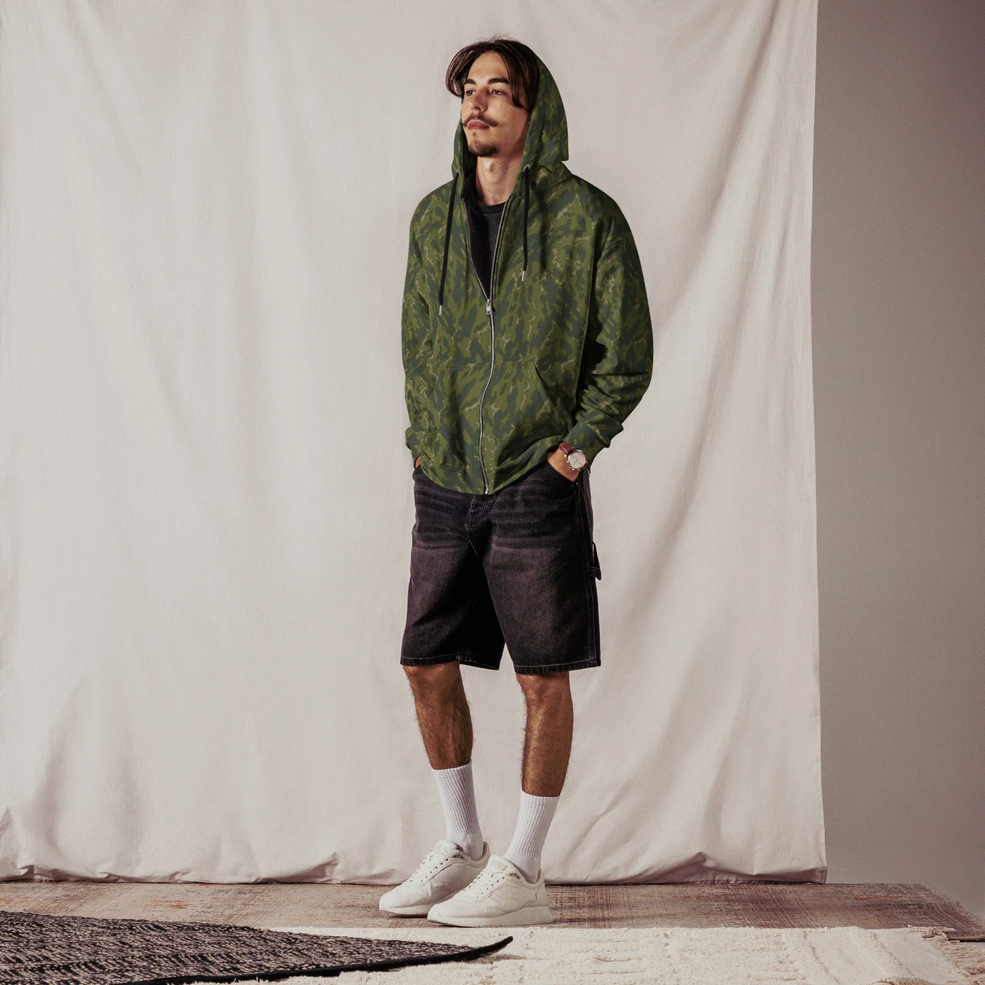 Russian Barvikha Woodland CAMO Unisex Zip Hoodie - Image 4