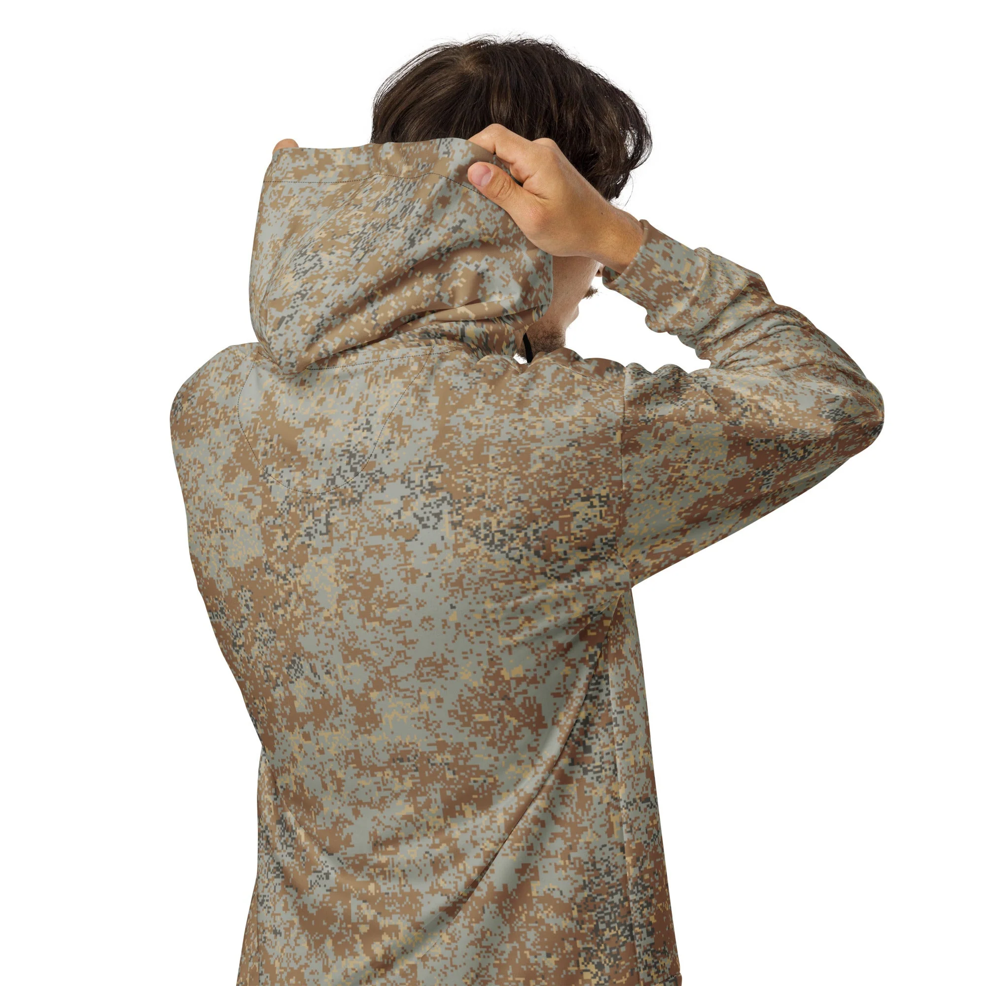 Russian Digital EMR Desert CAMO Unisex Zip Hoodie - Image 10