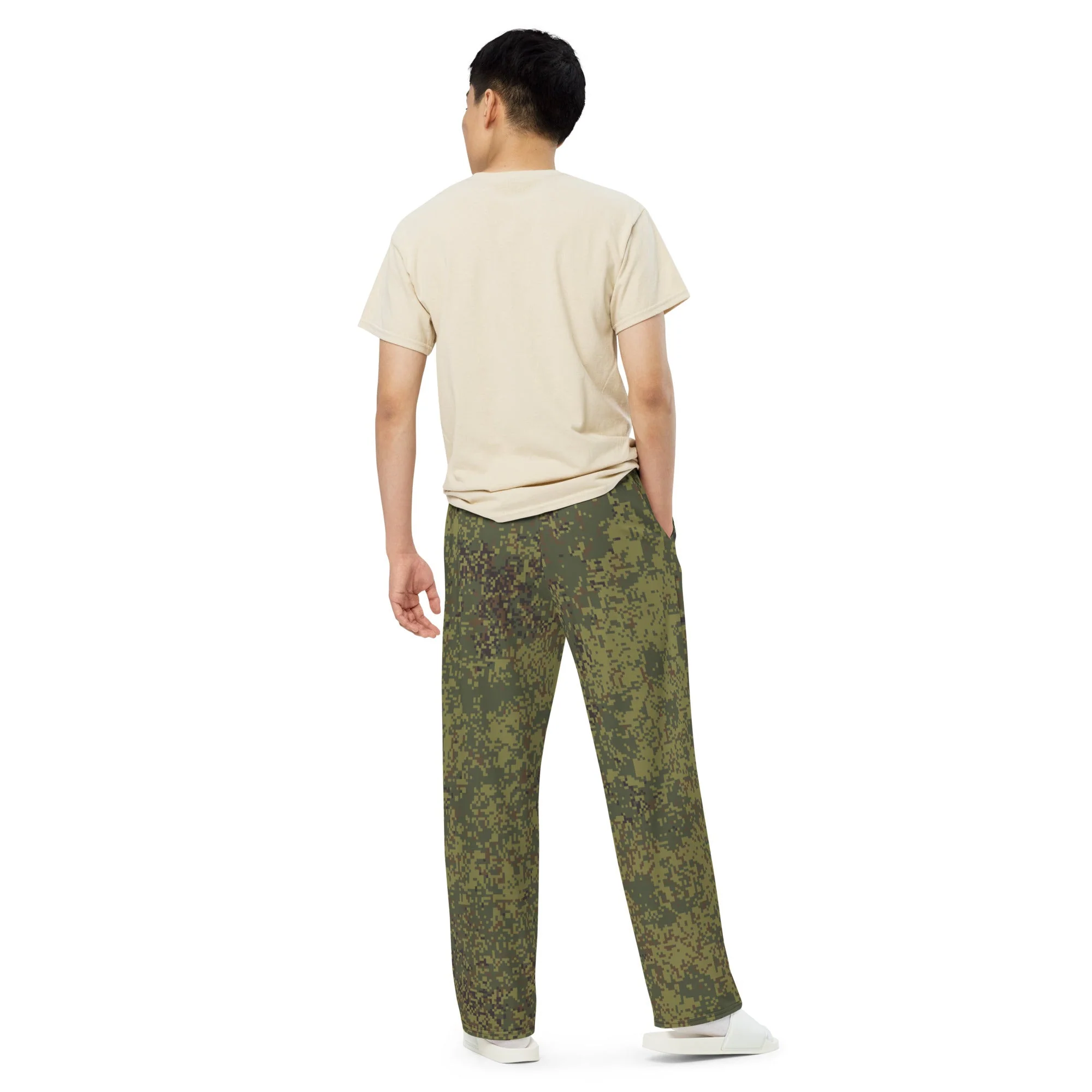 Russian Digital EMR Woodland CAMO Unisex Wide-Leg Leisure Pants - Image 2