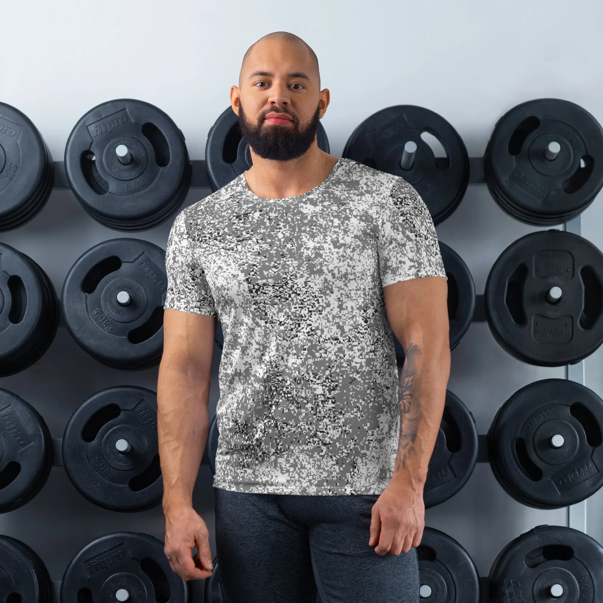 Russian Digital EMR Snow CAMO Mens Athletic T-Shirt